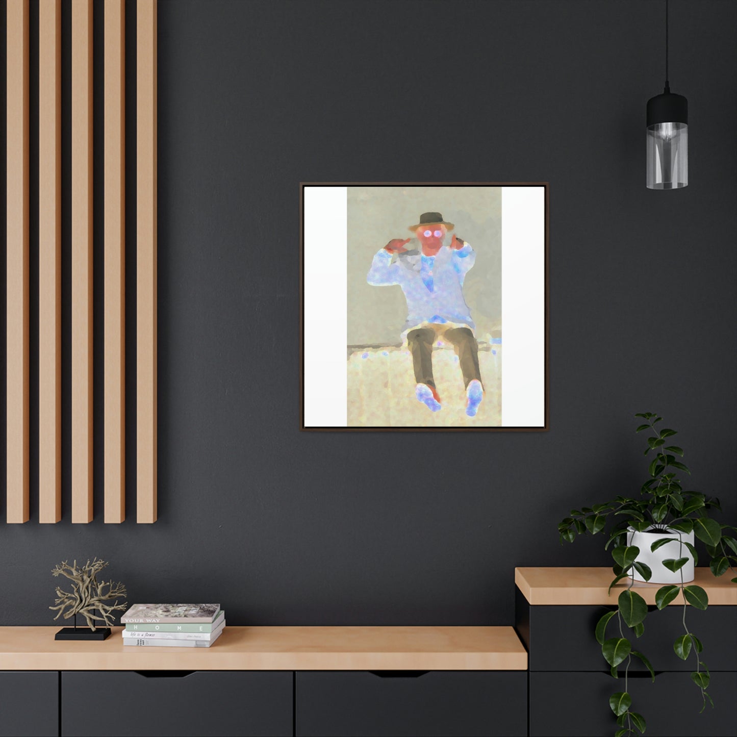 Gallery Canvas Wraps, Square Frame ... "Here's To You Friends & Associates" ... Geting-Er-Done ... Idaho / Washington Border (Lewiston, ID - Clarkston, WA) ... Original Works: Rendering Time: 8 Hours ...