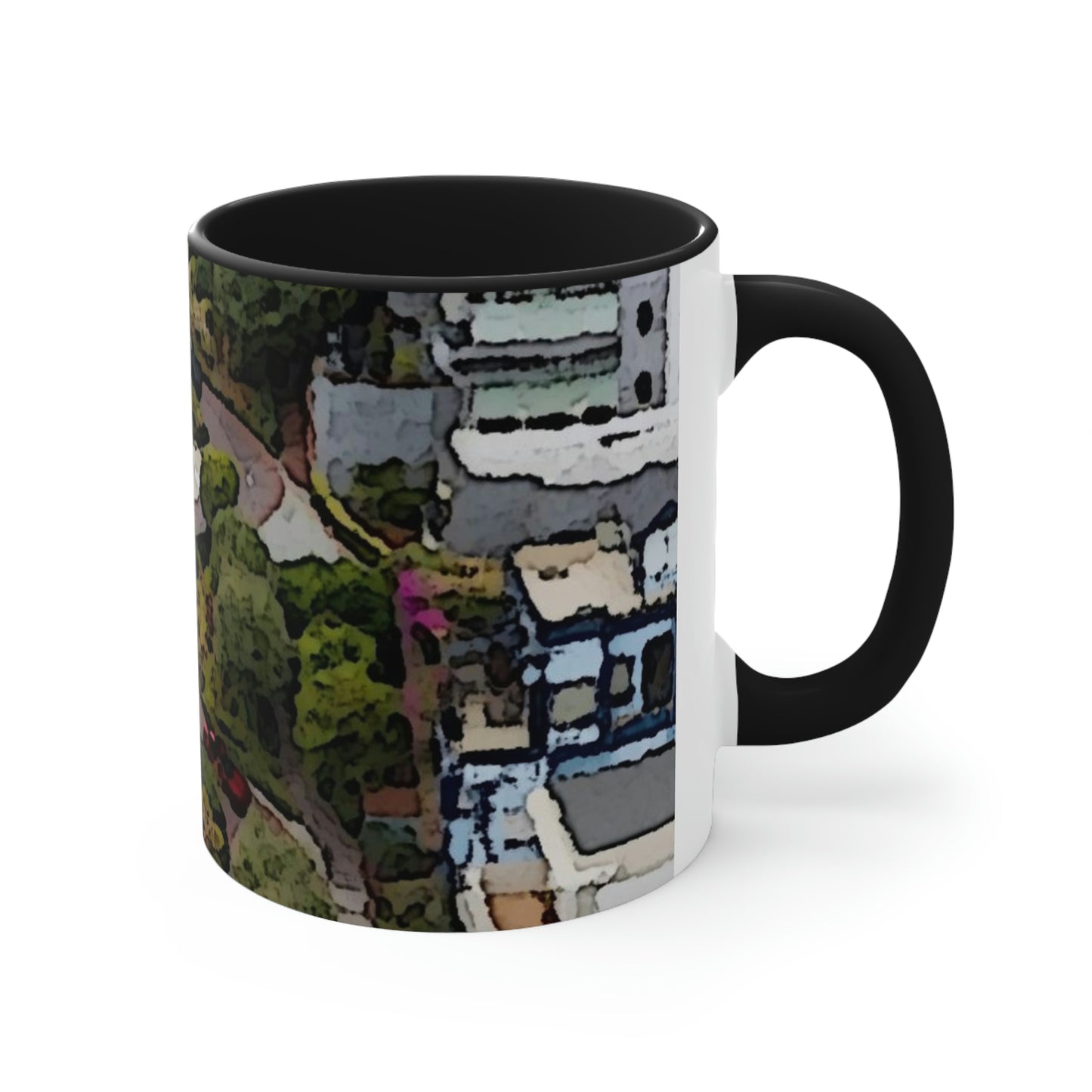 Accent Coffee Mug, 11oz ... A Crazy Street ... 'Eight Winding Curve-Switchbacks' ... "Lombard Street, San Francisco, CA' ... Family Archives: 1970's ... Original Works ...