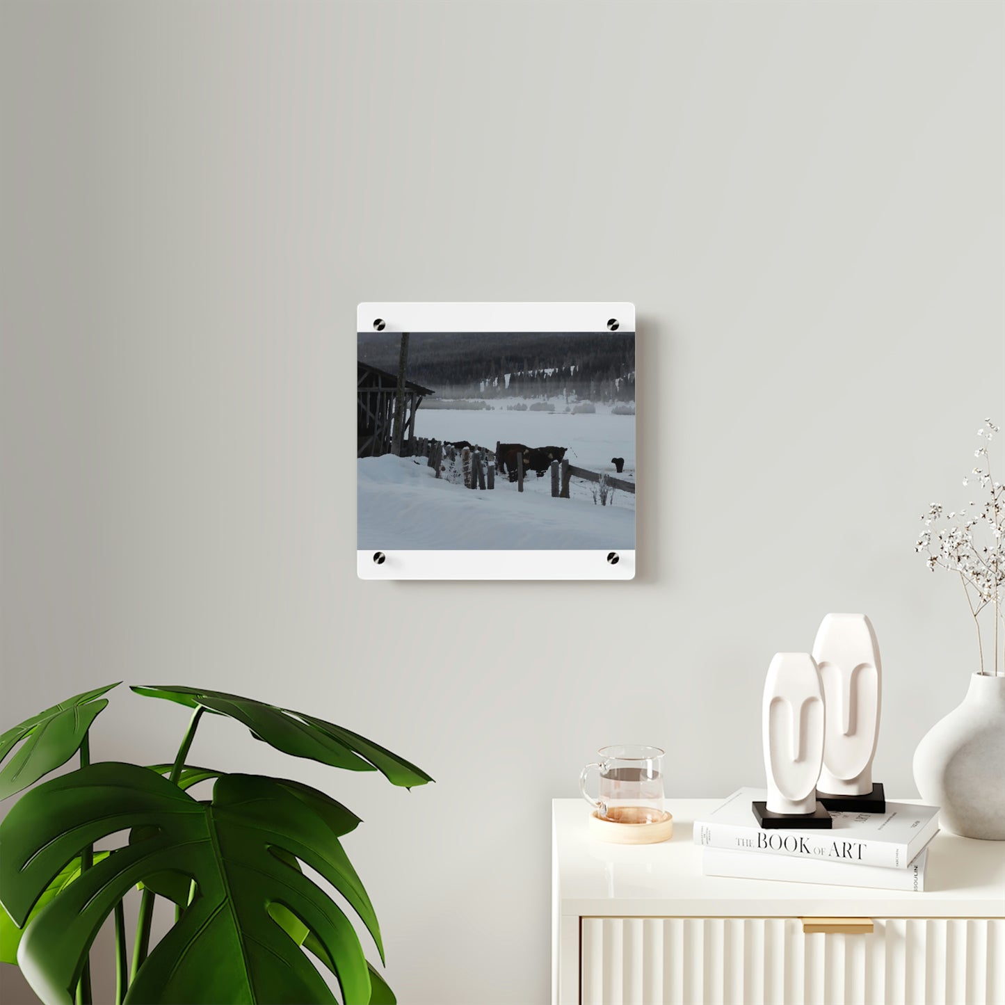 Acrylic Wall Art Panels ... A Quiet Morning ... "Along The Red River & Nature Preserve Plateau" ... Jan23 ... Original Works ...