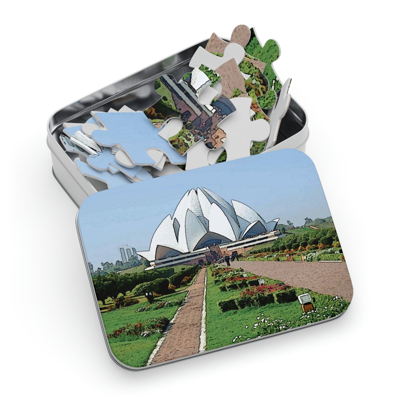 Jigsaw Puzzle (30, 110, 252, 500,1000-Piece) ... 'Bahai'i House-Of-Worship' ... "Lotus Temple: Delhi, India, 2008" ... Original Works ...