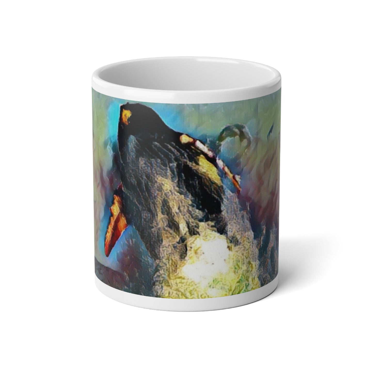 Jumbo Mug, 20oz ... An Extraordinary Humpback Breach ... 'With Explosive Energy' ... Family Archives (KPH) ... Circa: 21st Century. Maui, HI ... Original Works ...