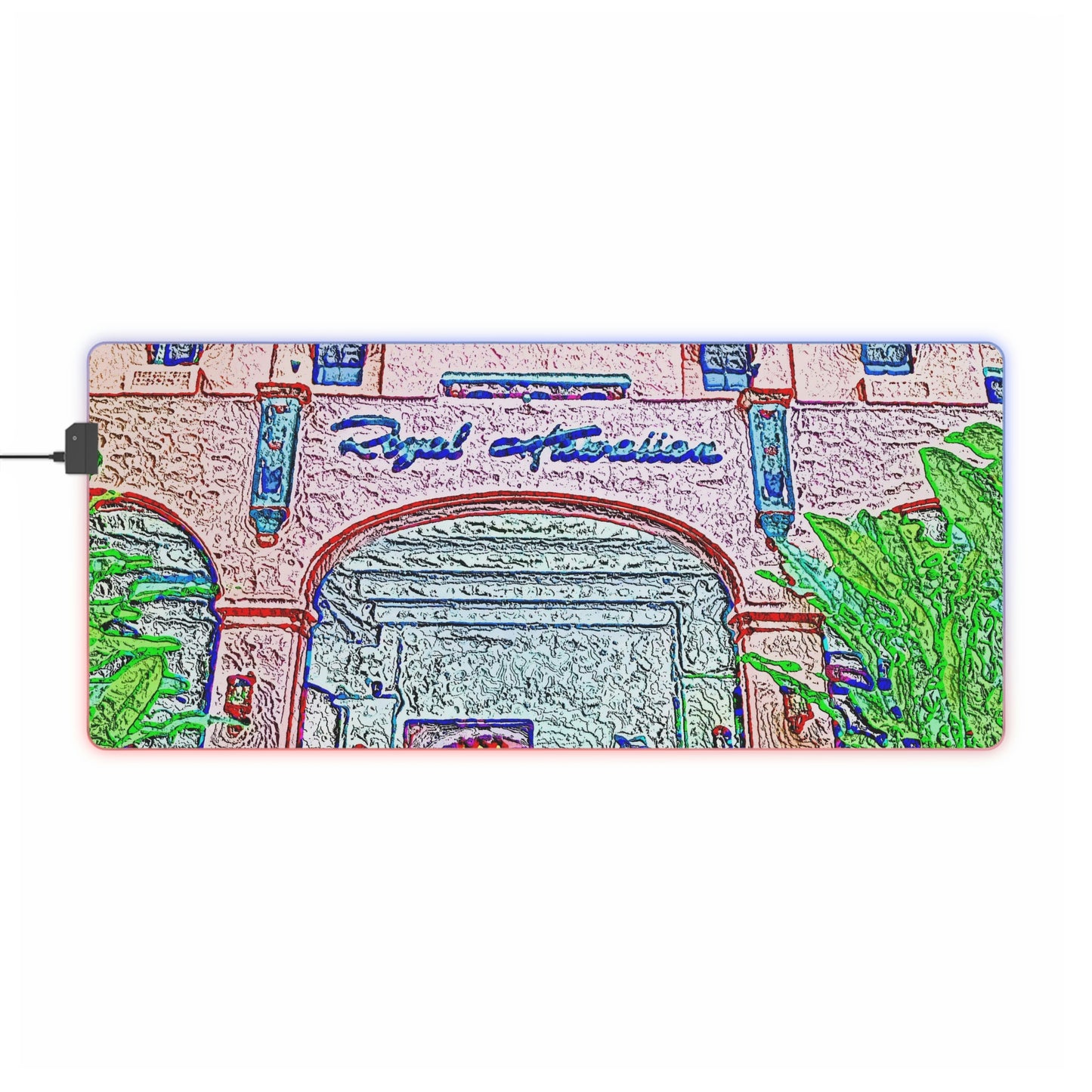 LED Gaming Mouse Pad ... "La Grande Entree" At: 'The Pink Palace' ... The Royal Hawai'ian ... Honolulu, HI ... '27Oct2014' ... Original Works ...