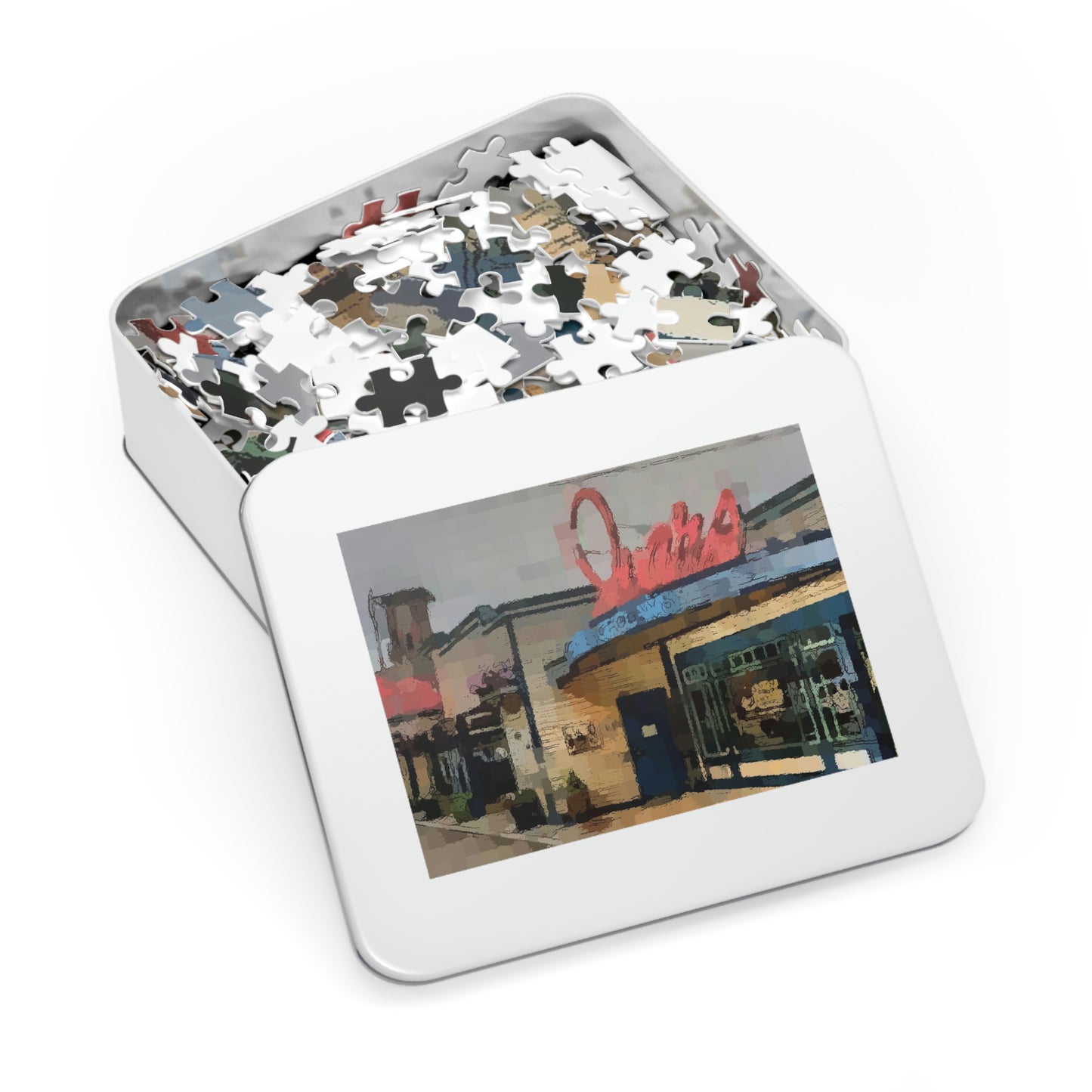 Jigsaw Puzzle (30, 110, 252, 500,1000-Piece) ...  In-A-Hurry & Stressed? ... Remember: Keep "Clam" ... Clam_Happy ...  'Ivars: Seattle Waterfront' ... Personal Archives ... Original Works ...