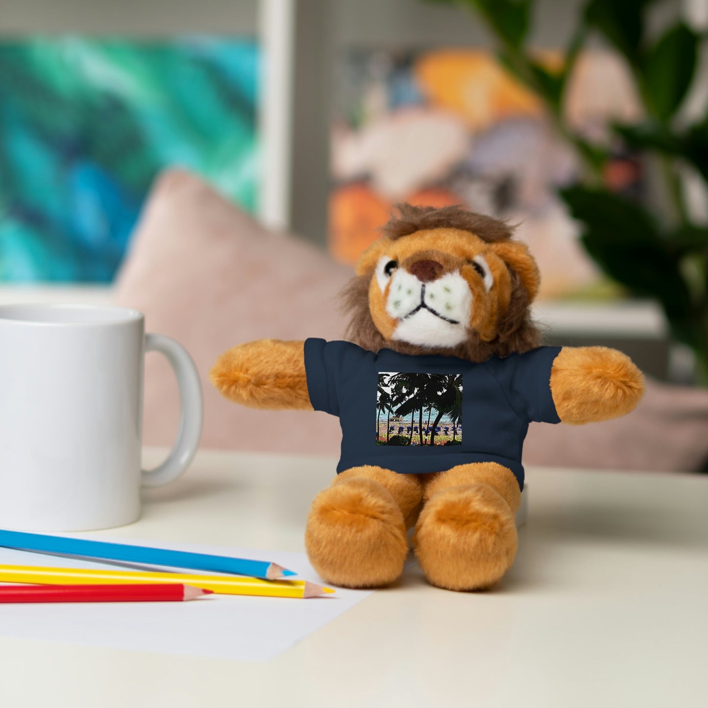 Stuffed Animals with Tee ... "A Beautiful Beach Amongst The Palms" ... The Outrigger Waikiki, Honolulu, Oahu ... Original Works ...