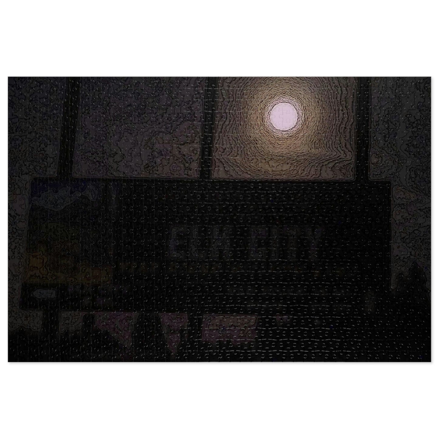 Jigsaw Puzzle (30, 110, 252, 500,1000-Piece) ... Car Approaches From The Stern ... Moon Ascendary From The Bow ... "Two Friendly Travellers On A Cold Night Near Elk City" ... C