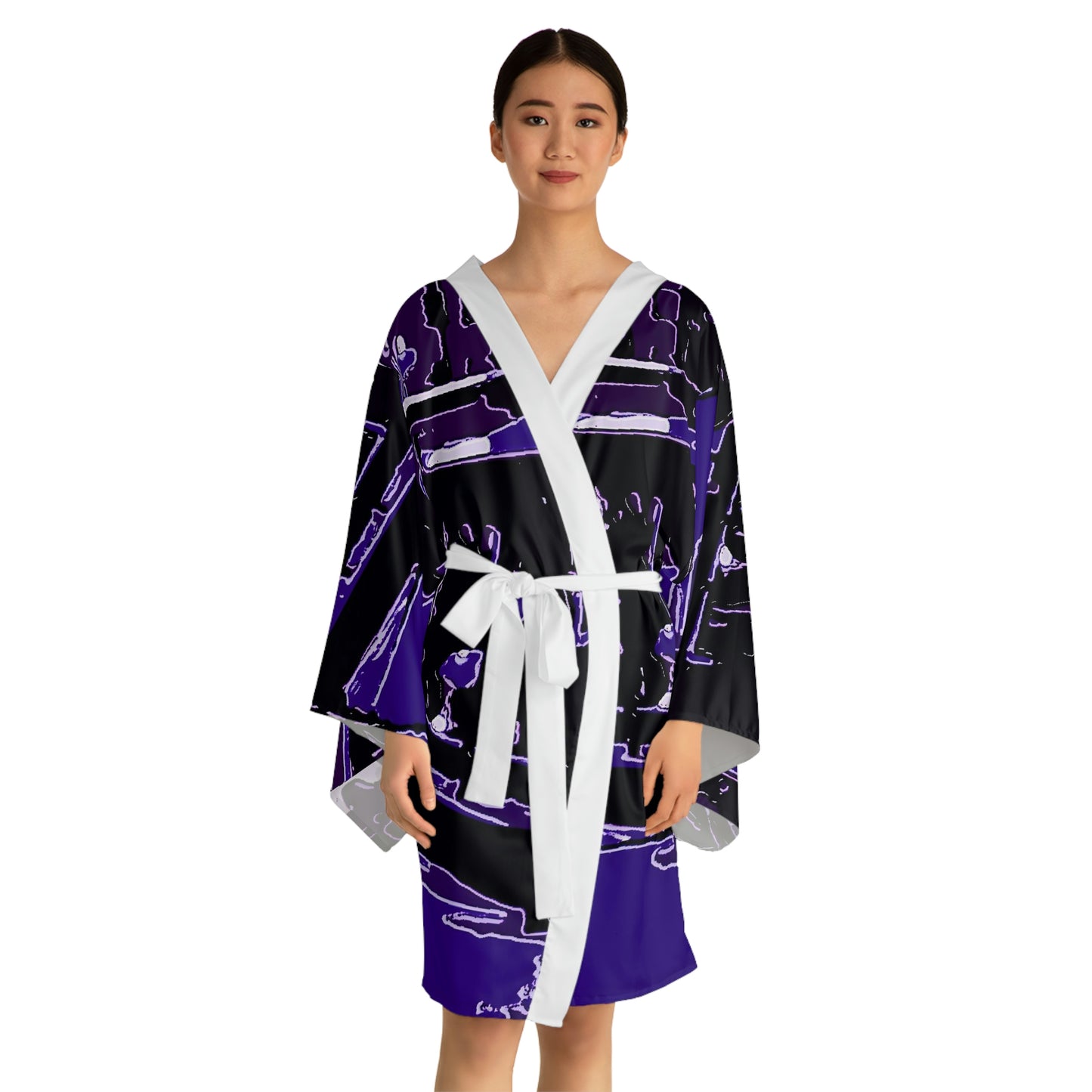 Long Sleeve Kimono Robe ...  'Rice-A-Roni-A-San Francisco Treat' ... "A Cable Car Classic" ... Family Archives: 1973 ... Original Works ...