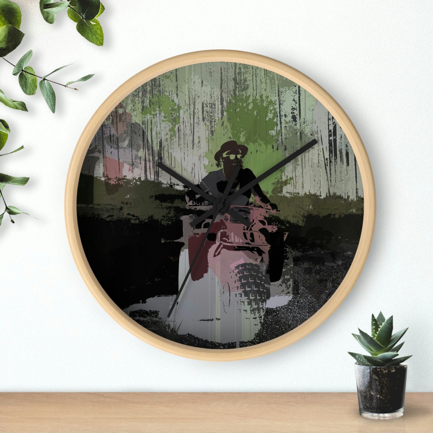 Wall clock ... 3-Wheeln' N' Groovin The Mountain Roads ... Central Idaho ... Original Works ...