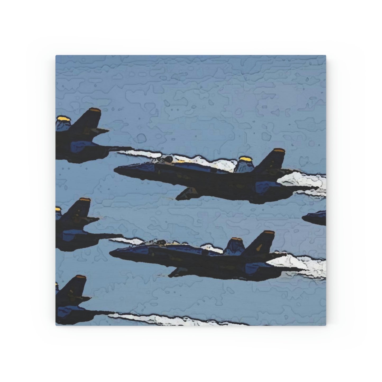 Wood Canvas ... Seattle Seafair ..."Blue Angels Run Over Lake Washington" ... Circa Mid 1980's ... Dr FJ Holt ... Original Works ...