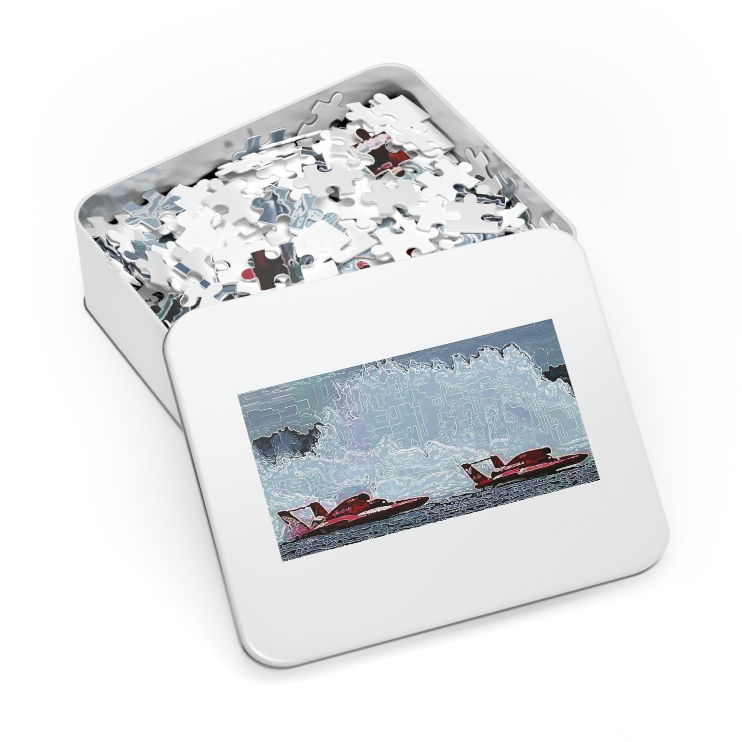 Jigsaw Puzzle (30, 110, 252, 500,1000-Piece) ... Seattle Columbia Cup On Lake Washington ... "Dave Wilcox Heads For The Win" ... Associate Gift-Photo ... Original Works ...