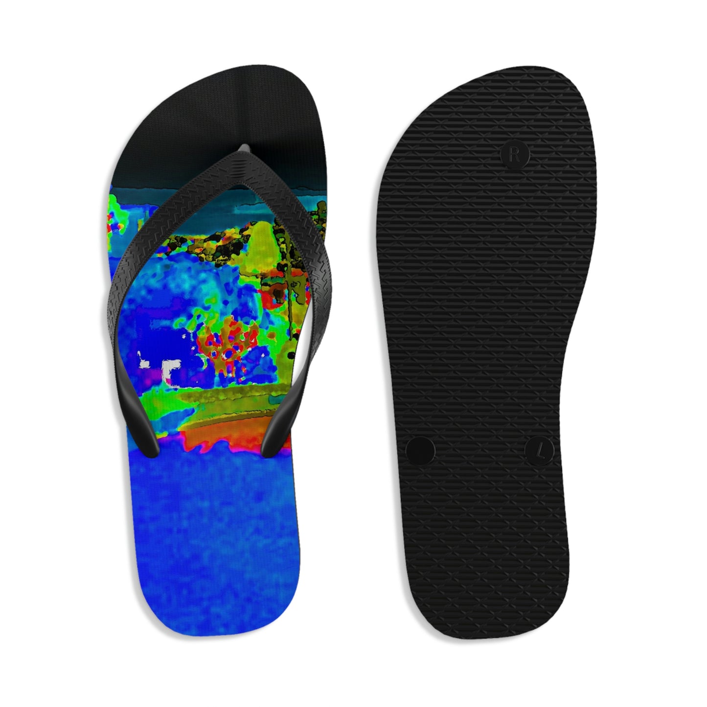 Unisex Flip-Flops ..."Lombard Street San Francisco, CA, USA" ... Family Archives 1970's ... Original Works ...