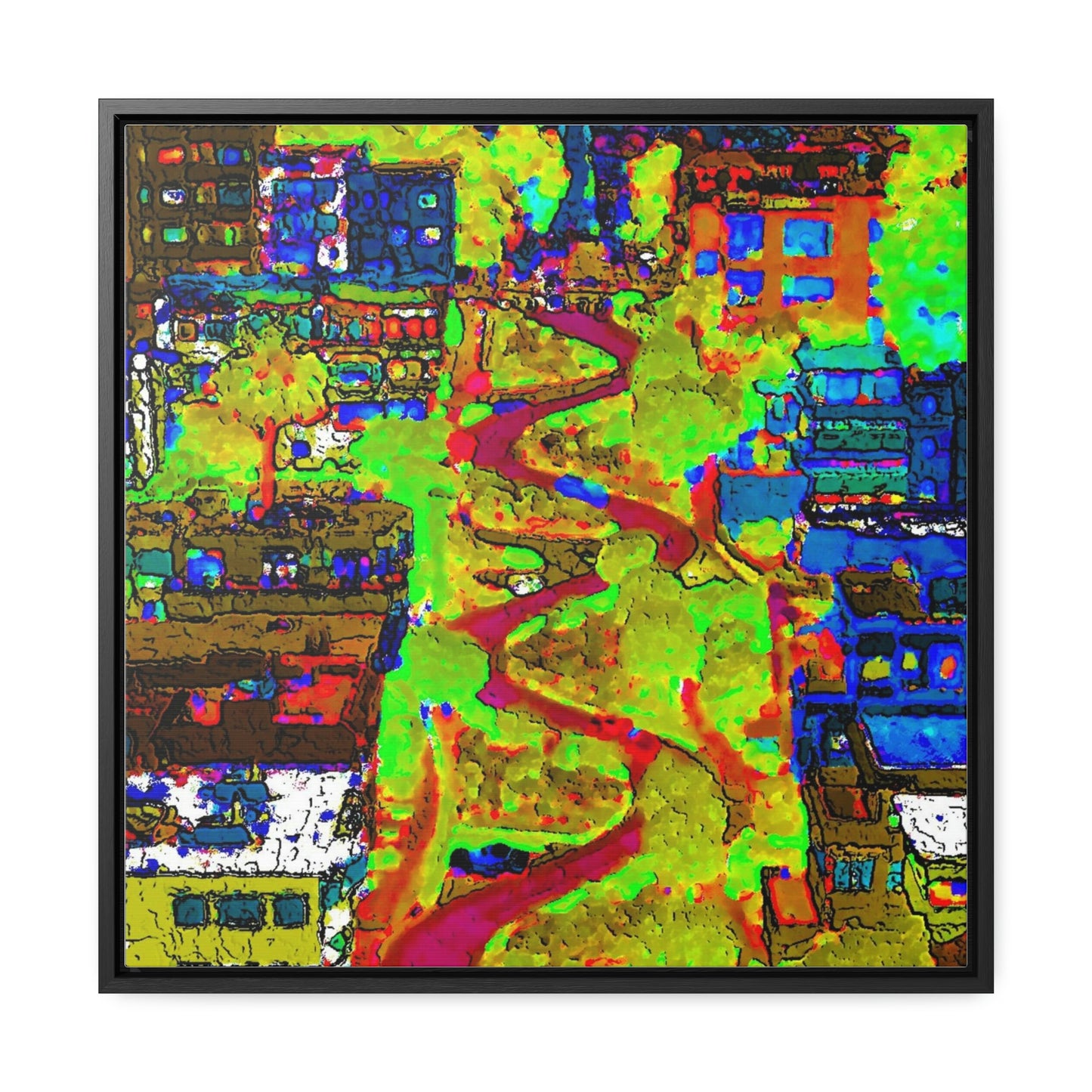 Gallery Canvas Wraps, Square Frame ... A Crazy Street ... 'Eight Winding Curve-Switchbacks' ... "Lombard Street, San Francisco, CA' ... Family Archives: 1970's ... Original Works ...