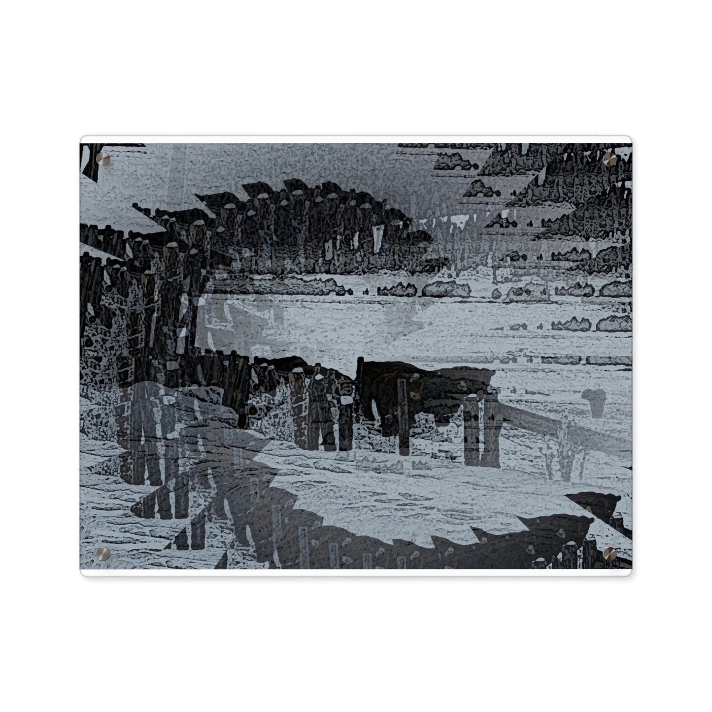 Acrylic Wall Art Panels ... A Quiet Morning ... "Along The Red River & Nature Preserve Plateau" ... Jan23 ... Original Works ...