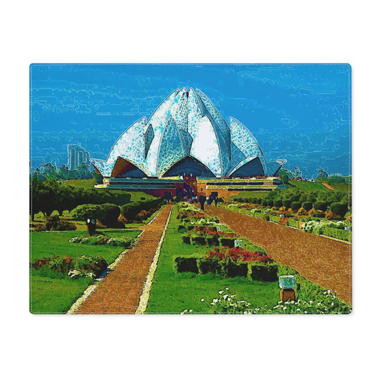 Placemat, 1pc ... 'Bahai'i House-Of-Worship' ... "Lotus Temple: Delhi, India, 2008" ... Original Works ...