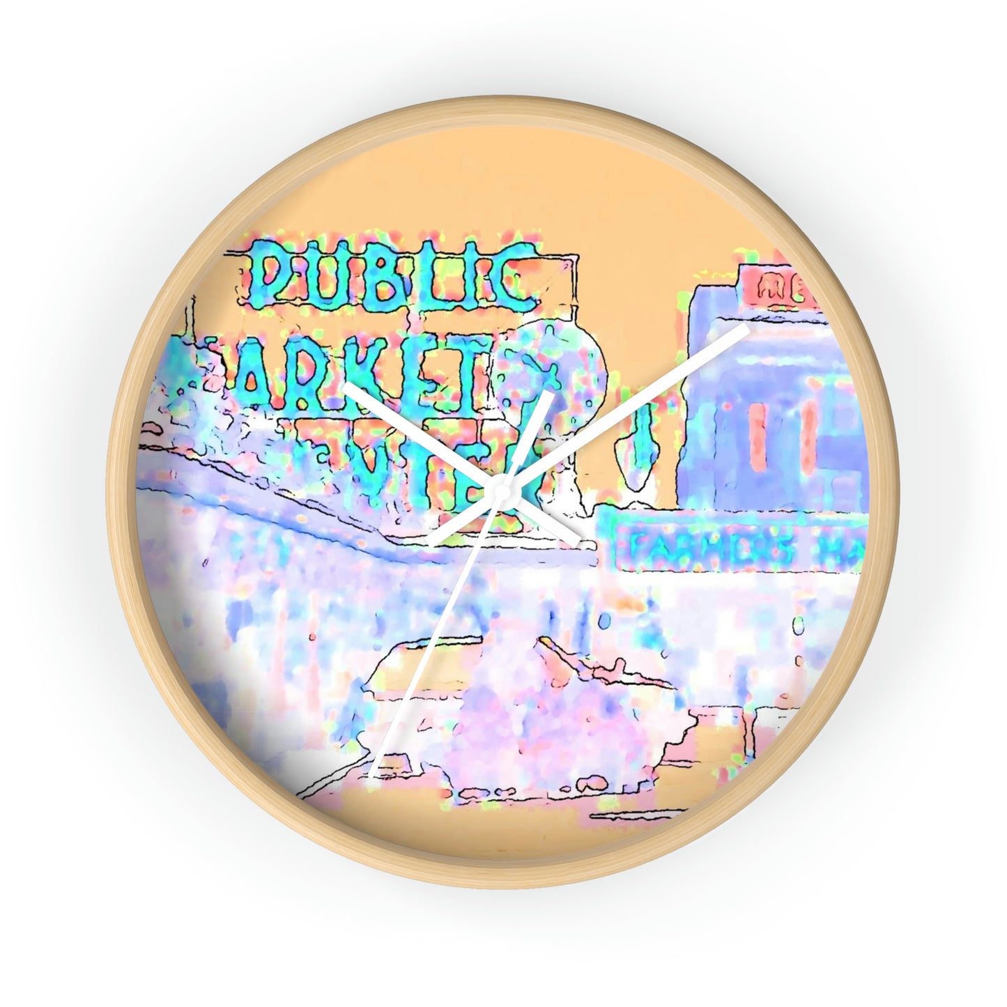 Wall clock ... 'Keep Time' ... The Market-Way ... "At Seattle's World Famous Pike Place Market."