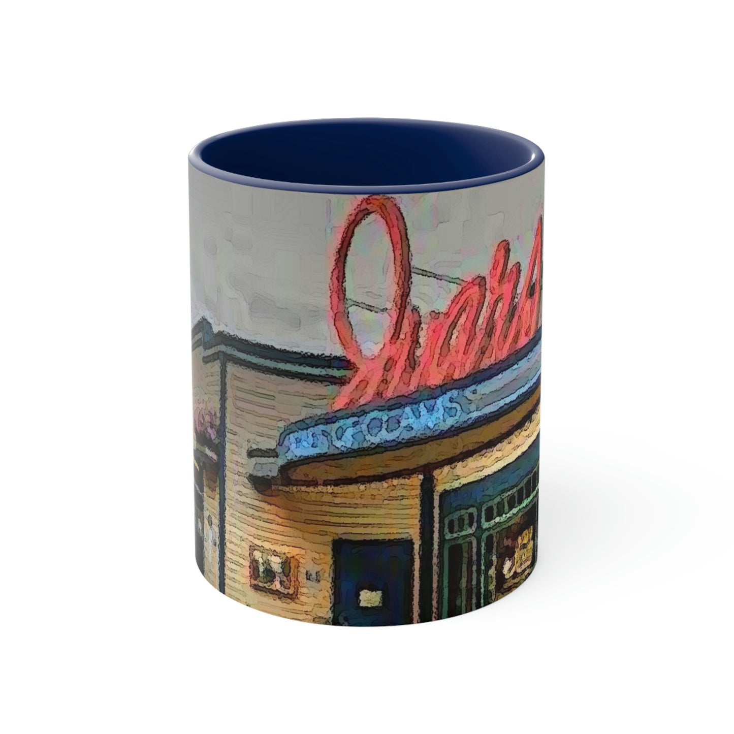 Accent Coffee Mug, 11oz ...  In-A-Hurry & Stressed? ... Remember: Keep "Clam" ... Clam_Happy ...  'Ivars: Seattle Waterfront' ... Personal Archives ... Original Works ...