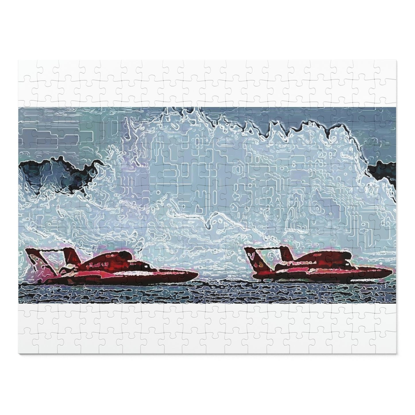 Jigsaw Puzzle (30, 110, 252, 500,1000-Piece) ... Seattle Columbia Cup On Lake Washington ... "Dave Wilcox Heads For The Win" ... Associate Gift-Photo ... Original Works ...