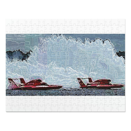 Jigsaw Puzzle (30, 110, 252, 500,1000-Piece) ... Seattle Columbia Cup On Lake Washington ... "Dave Wilcox Heads For The Win" ... Associate Gift-Photo ... Original Works ...