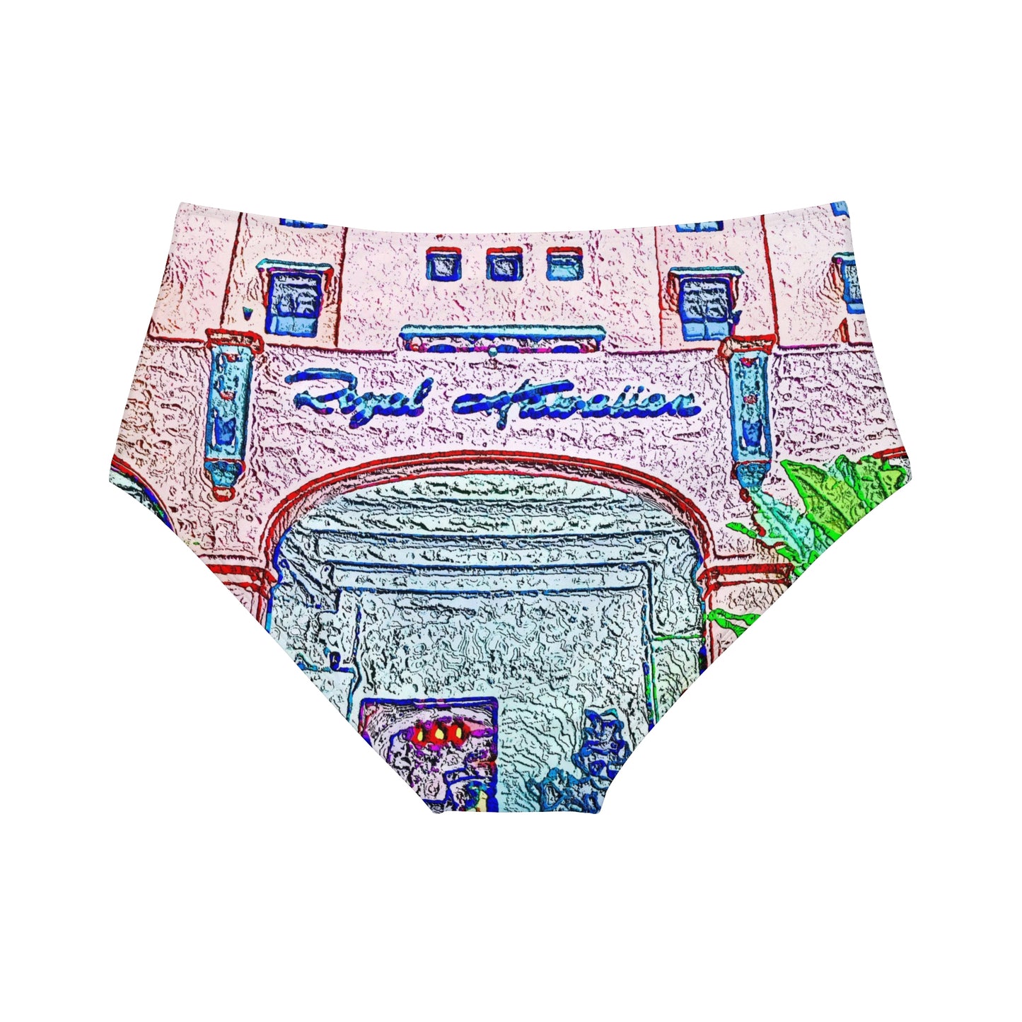 High-Waist Hipster Bikini Bottom ... "La Grande Entree" At: 'The Pink Palace' ... The Royal Hawai'ian ... Honolulu, HI ... '27Oct2014' ... Original Works ...