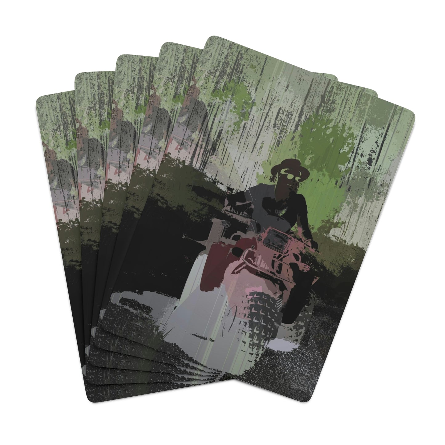 Custom Poker Cards ... 3-Wheeln' N' Groovin The Mountain Roads ... Central Idaho ... Original Works ...