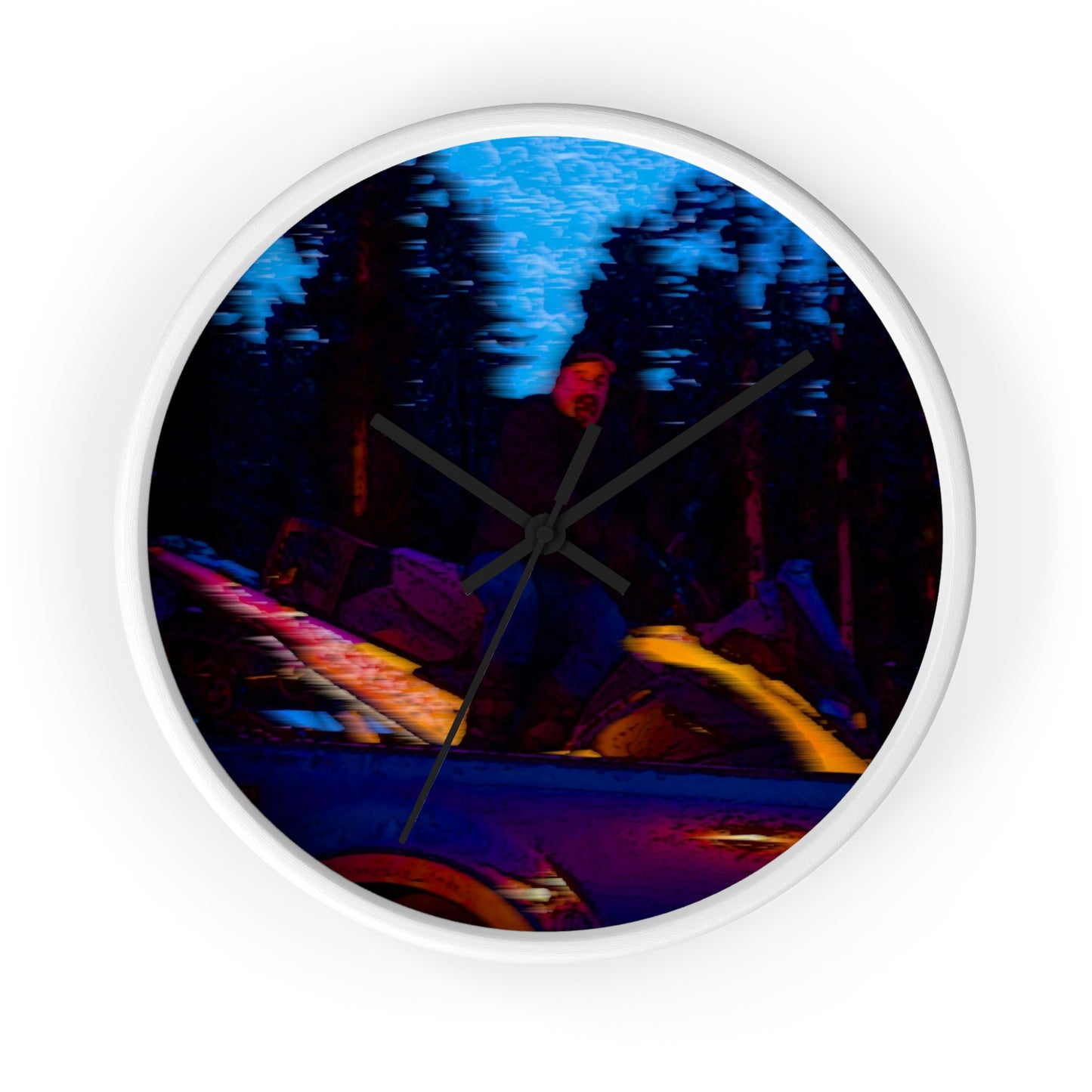 Wall clock ... Two Modes Of Winter Transportation ... "Which One To Drive Next?" ... Choices-Choices-Choices ... Circa 4Jan23 ... Original Works ...