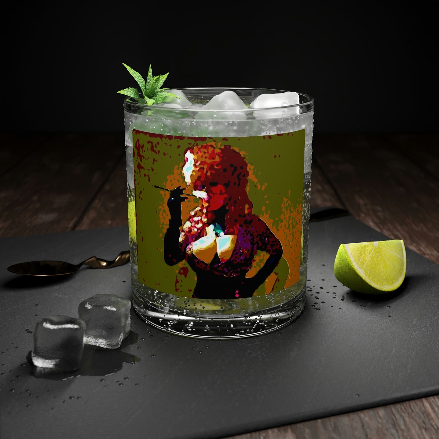 Bar Glass ...  A Colleague Overseas ... 'Enjoying A Fag' ... Original Works ... "April Fools 2023" ... Hot-Tranny-Smoke ...