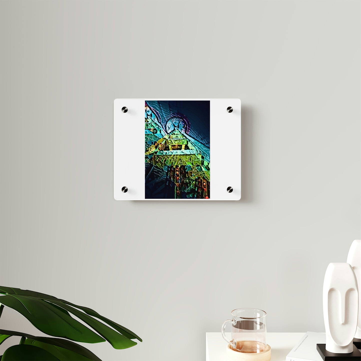 Acrylic Wall Art Panels ... "Seattle's World Fair" ... Below Space Needle 'Looking Up' ... On A Very Rainy Morning (Father's Family Photo). ... Original ...