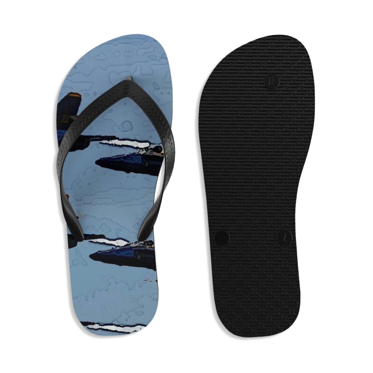 Unisex Flip-Flops ... Seattle Seafair ..."Blue Angels Run Over Lake Washington" ... Circa Mid 1980's ... Dr FJ Holt ... Original Works ...