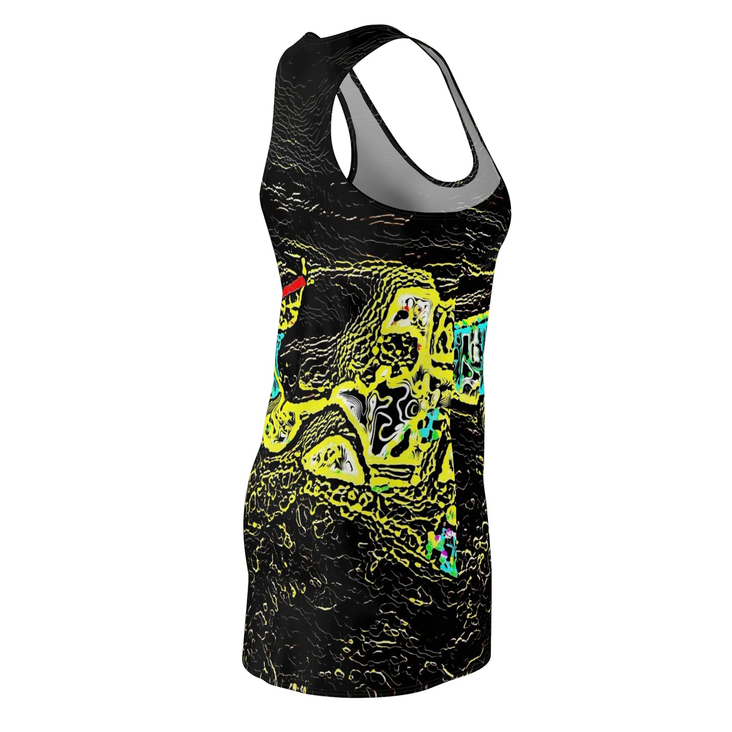 Women's Cut & Sew Racerback Dress (AOP) ... "Snow Vehicle In Snow Storm At-Rest" ... Circa 12Mar23 ... Central Idaho ... 18-Hours Rendering Time: Original Works ...