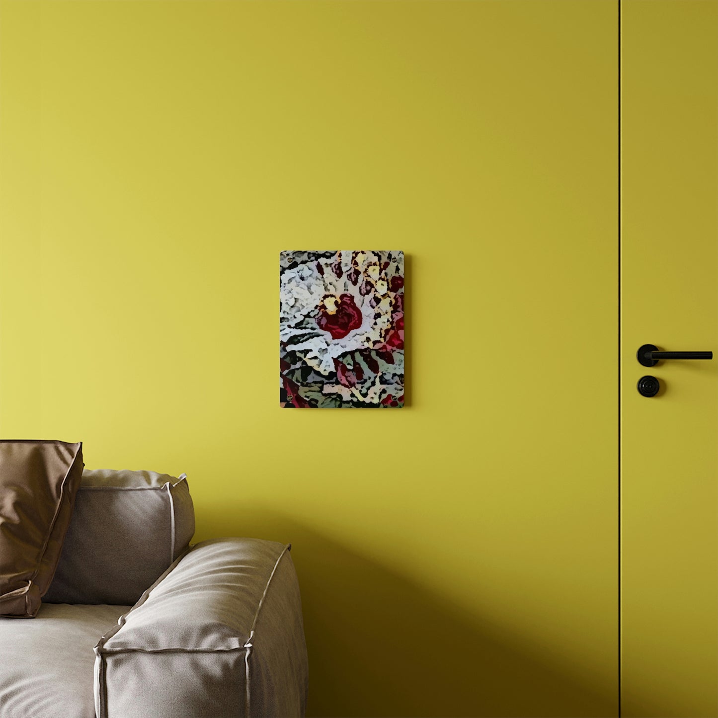 Acrylic Wall Art Panels ... "A Friendly Flower" ... Pointsettia 'Pointing' ... Original Works ... (Supplied Photograph) ...