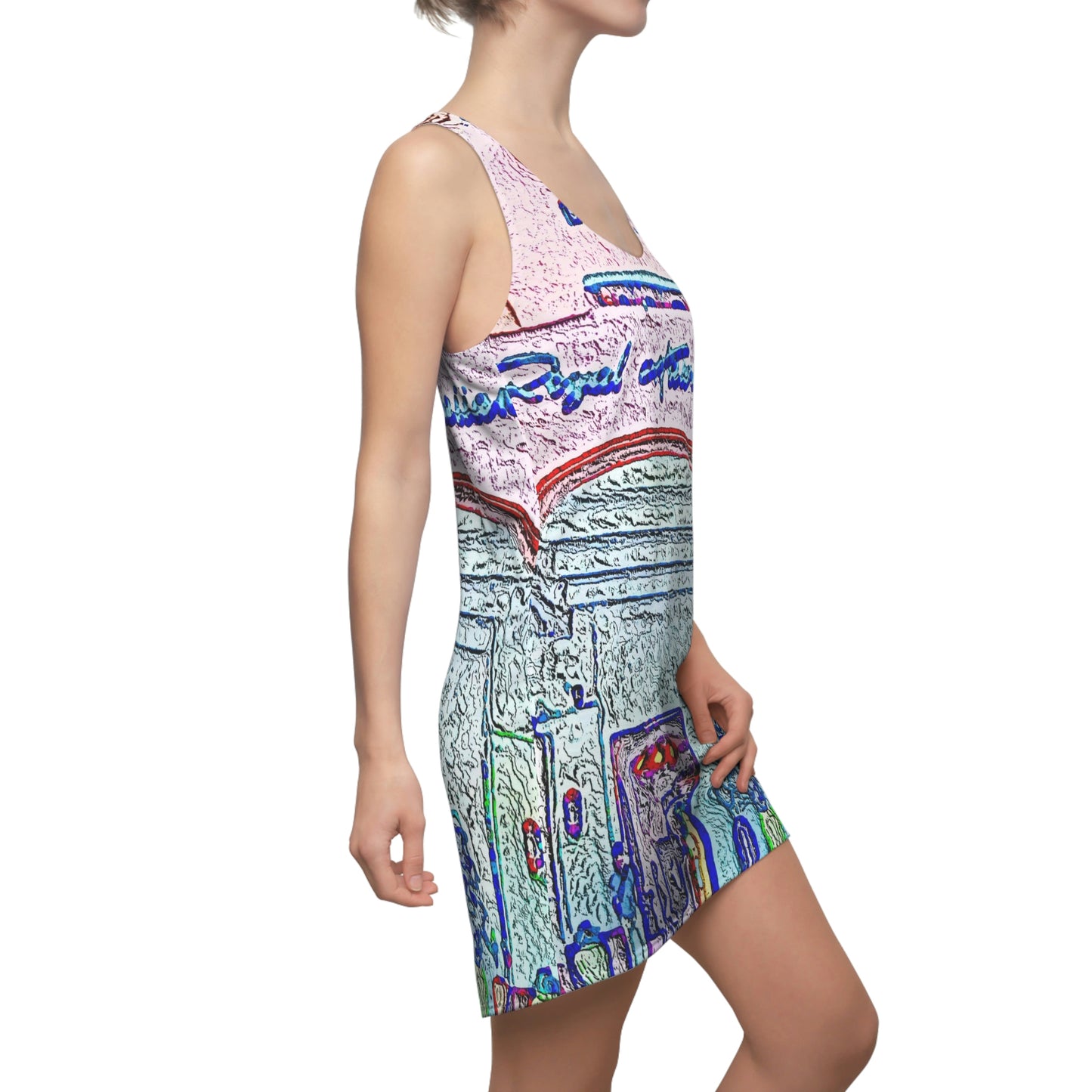 Women's Cut & Sew Racerback Dress ... "La Grande Entree" At: 'The Pink Palace' ... The Royal Hawai'ian ... Honolulu, HI ... '27Oct2014' ... Original Works ...