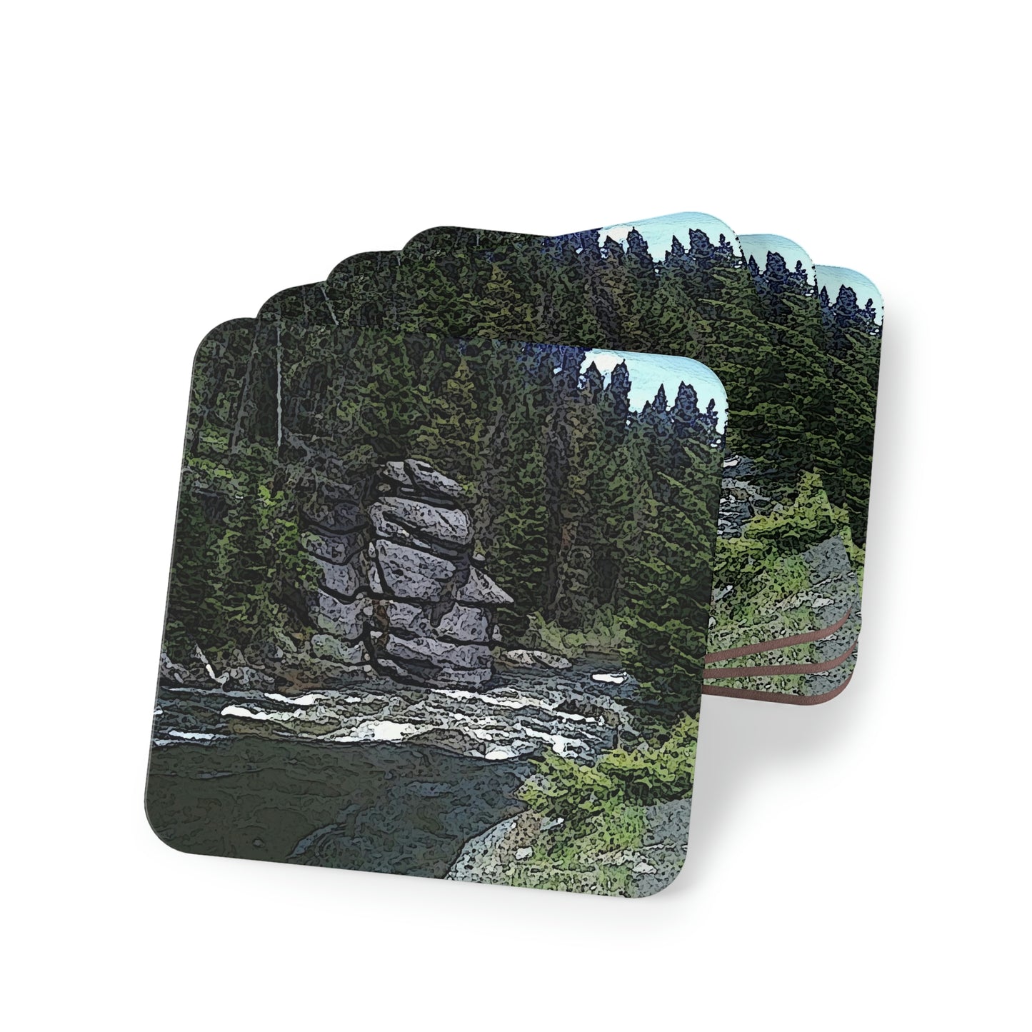 Coasters ..."I Am Innocent" ... Tricky-Dick Immortalized ... Nixon Rock: Along The River ... Central Idaho, Summer 2020 ... Original Works ...