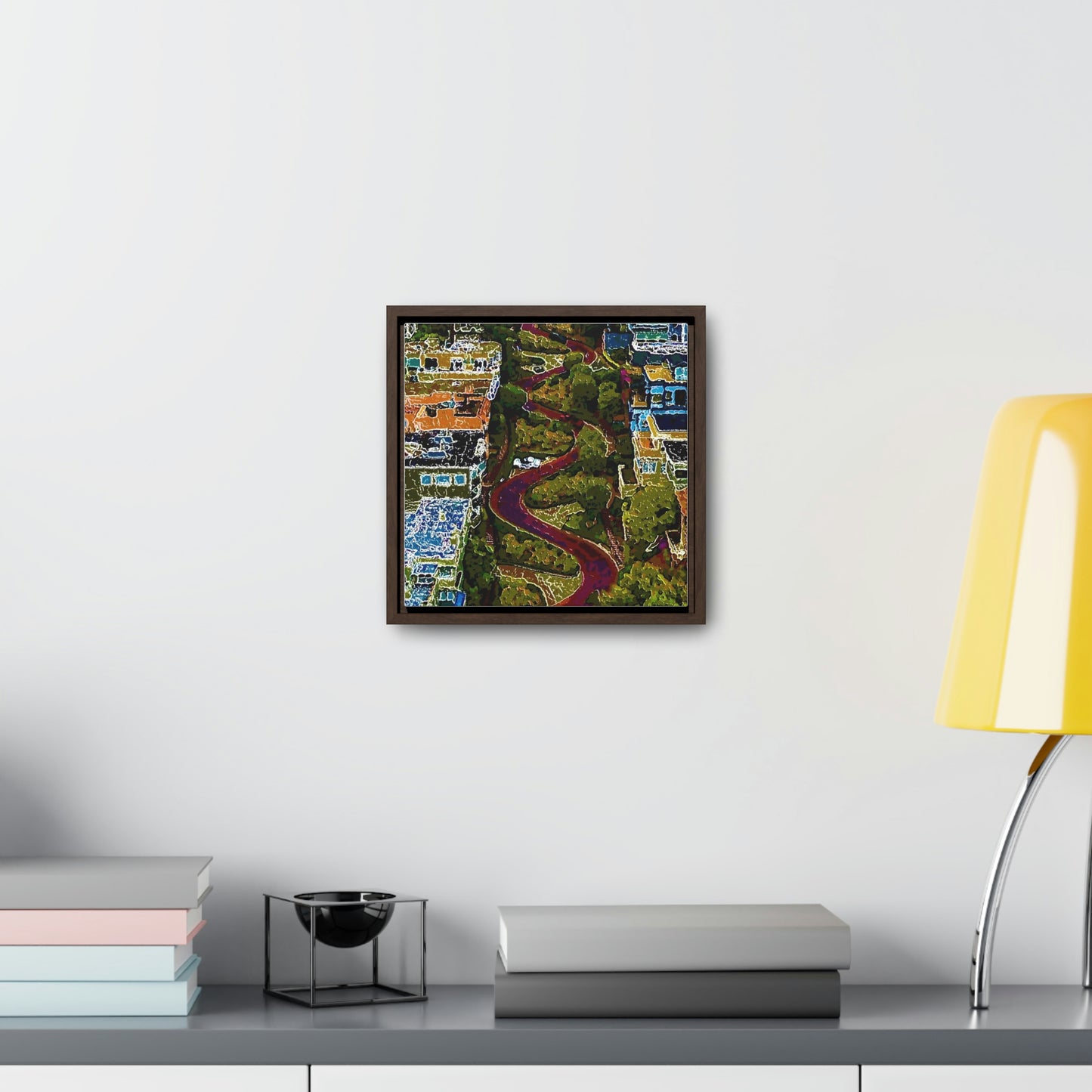 Gallery Canvas Wraps, Square Frame ... A Crazy Street ... 'Eight Winding Curve-Switchbacks' ... "Lombard Street, San Francisco, CA' ... Family Archives: 1970's ... Original Works ...