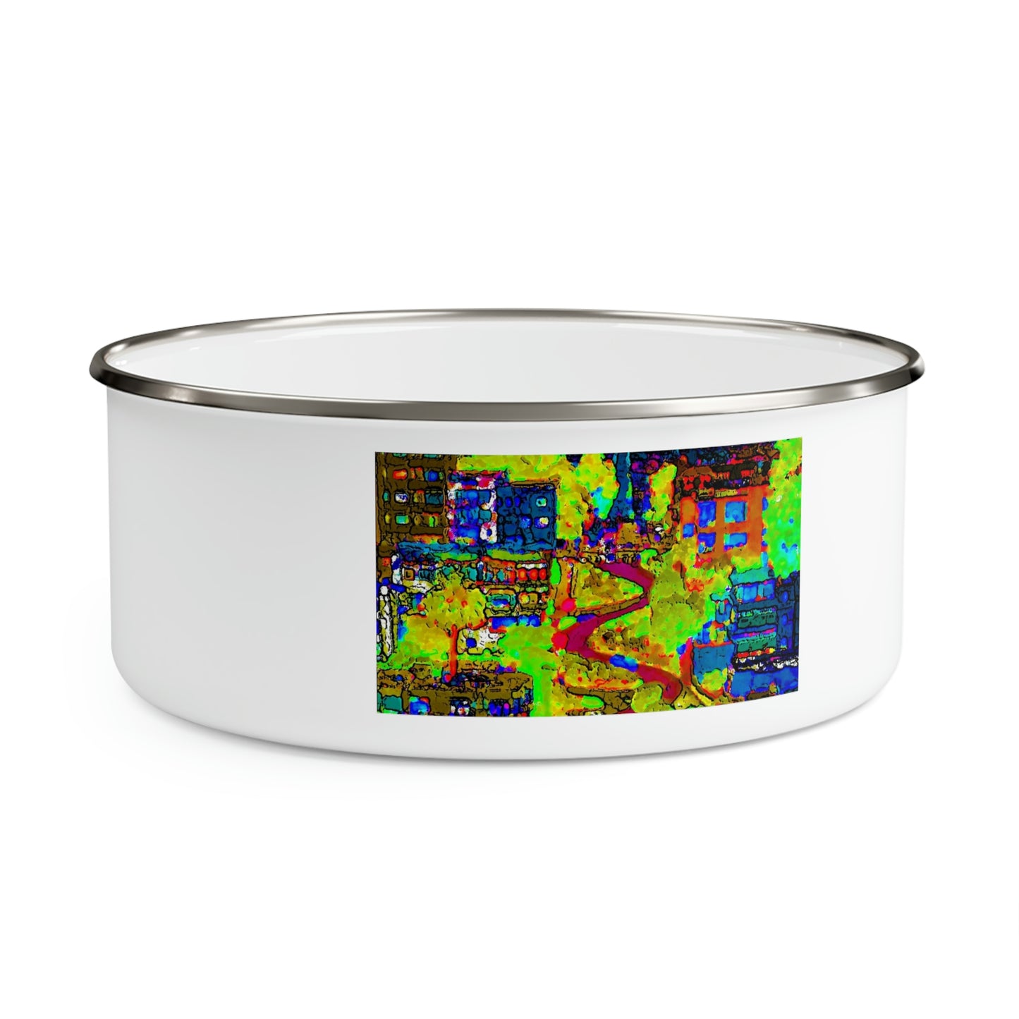 Enamel Bowl ... A Crazy Street ... 'Eight Winding Curve-Switchbacks' ... "Lombard Street, San Francisco, CA' ... Family Archives: 1970's ... Original Works ...