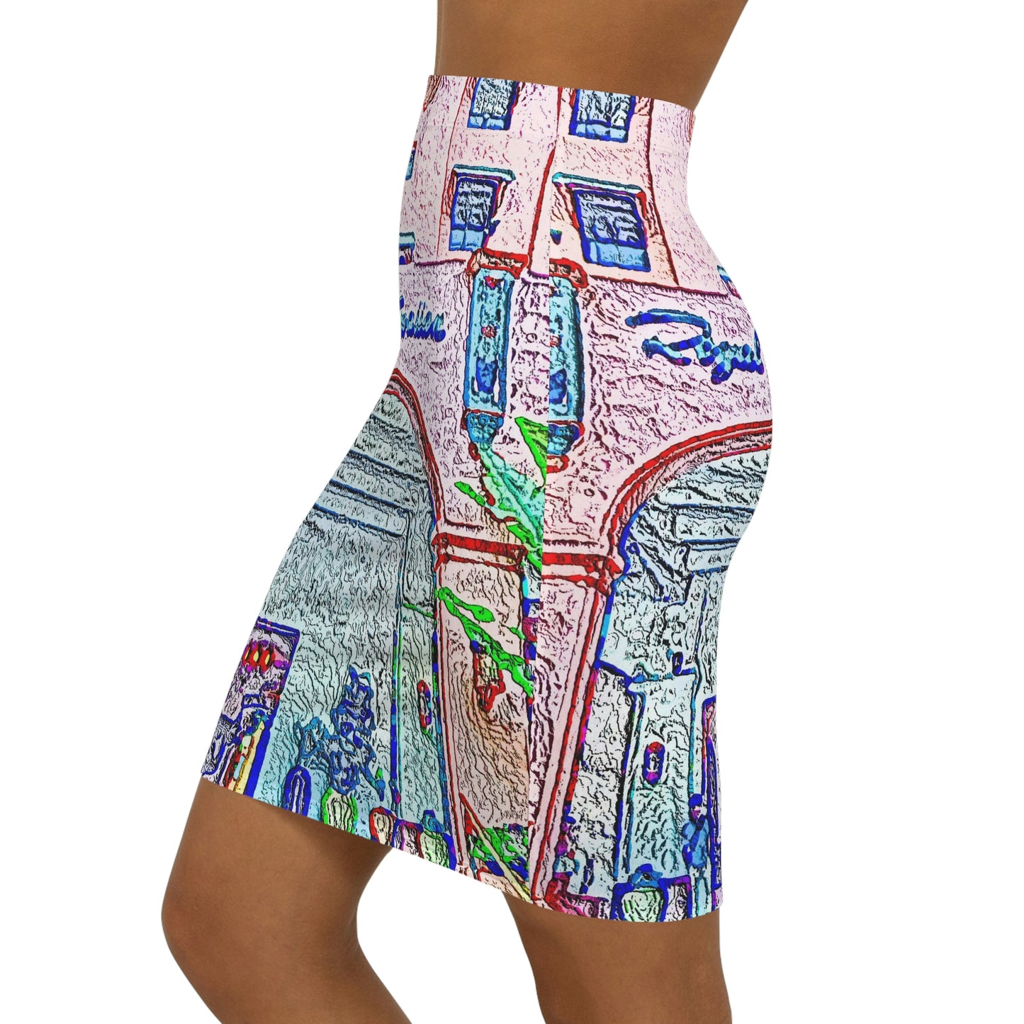 Women's Mini Skirt ... "La Grande Entree" At: 'The Pink Palace' ... The Royal Hawai'ian ... Honolulu, HI ... '27Oct2014' ... Original Works ...