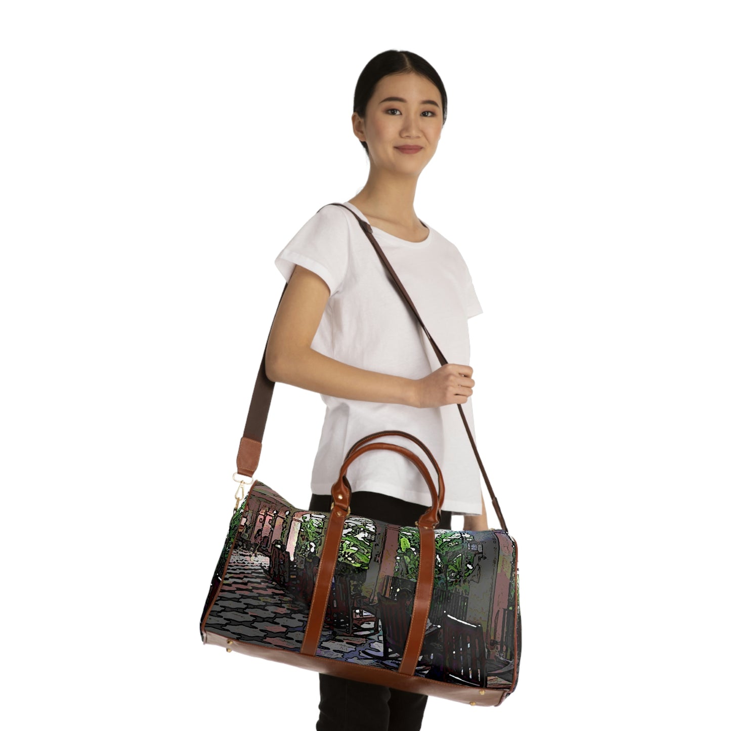 Waterproof Travel Bag ...  Lanai & Rocking Chairs At: 'The Pink Palace' ... The Royal Hawai'ian ... Honolulu, HI ... '27Oct2014' ... Original Works ...