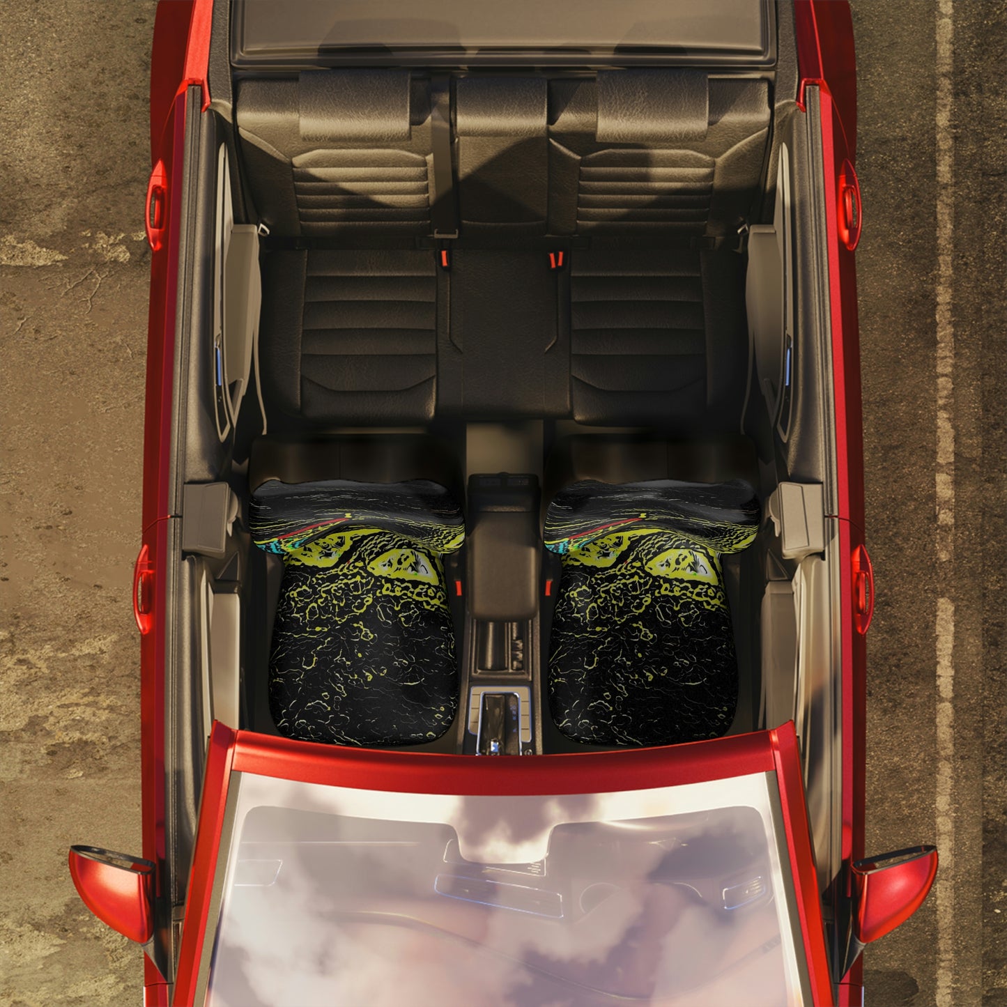 Car Seat Covers ... "Snow Vehicle In Snow Storm At-Rest" ... Circa 12Mar23 ... Central Idaho ... 18-Hours Rendering Time: Original Works ...