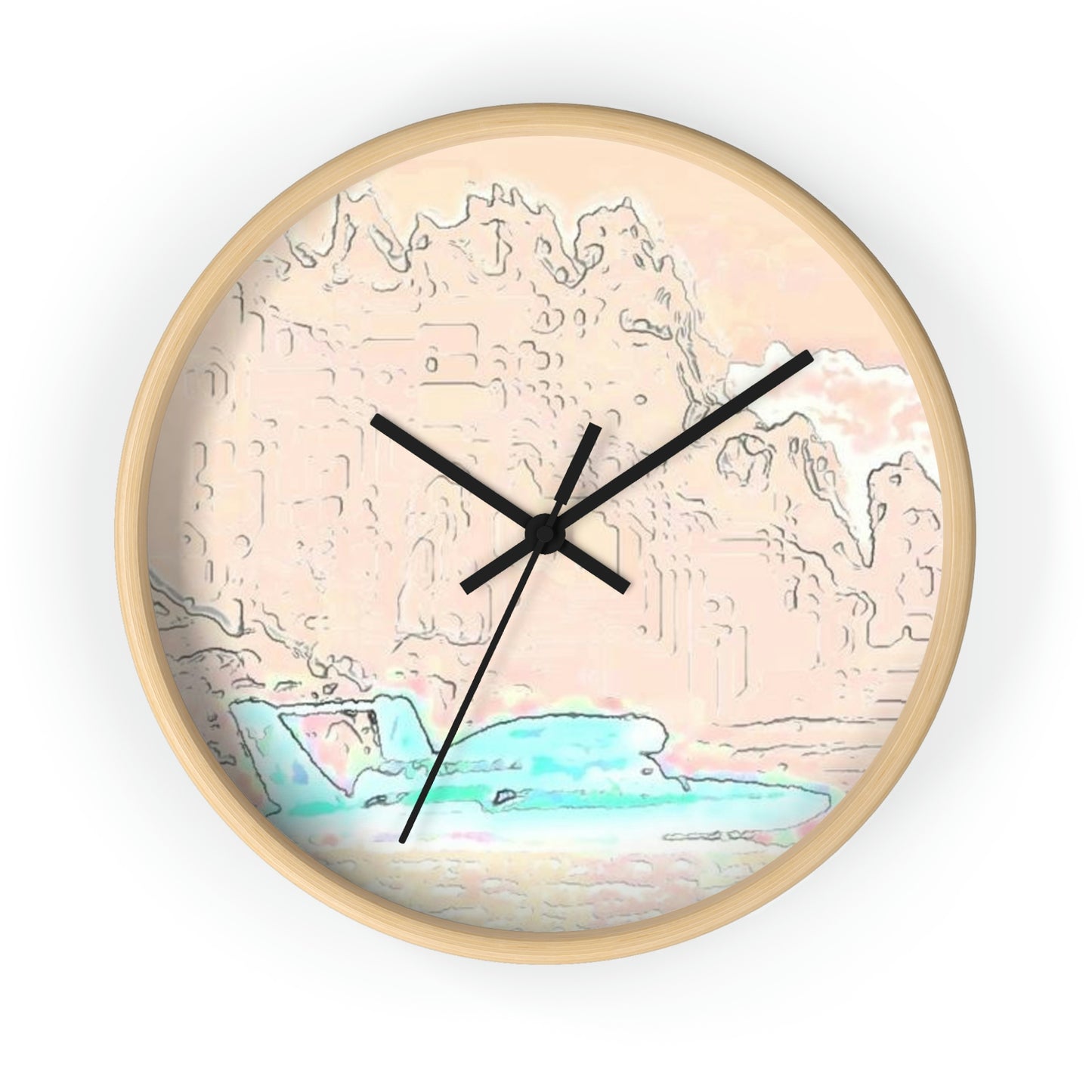 Wall clock ...  Seattle Columbia Cup On Lake Washington ... "Dave Wilcox Heads For The Win" ... Associate Gift-Photo ... Original Works ...