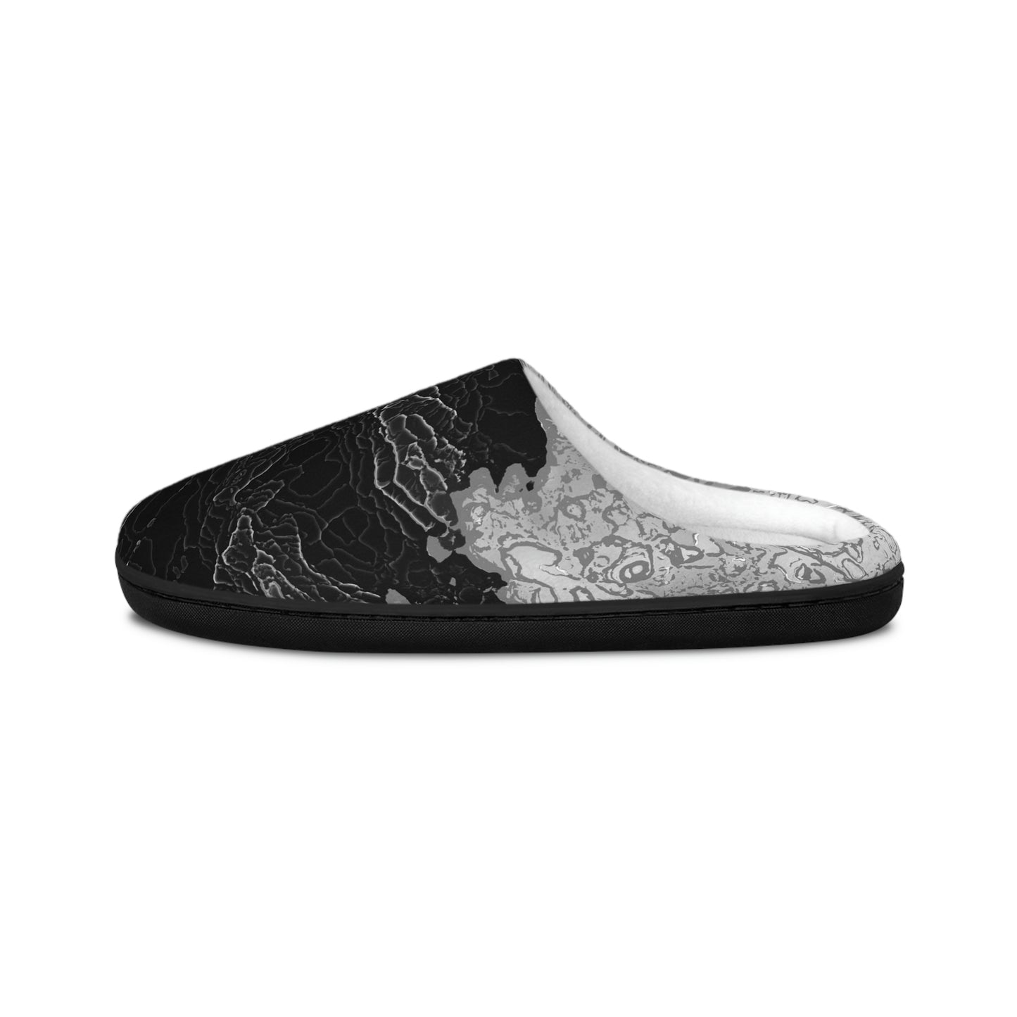 Men's Indoor Slippers ... VanGogh - Impressionsitic Winter Themes Of A Wondering Road ... "One-Step-At-A-Time" ...