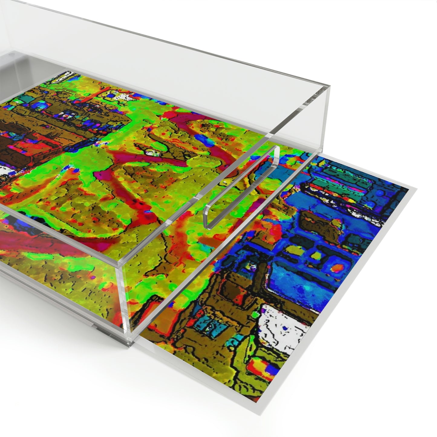 Acrylic Serving Tray ... A Crazy Street ... 'Eight Winding Curve-Switchbacks' ... "Lombard Street, San Francisco, CA' ... Family Archives: 1970's ... Original Works ...