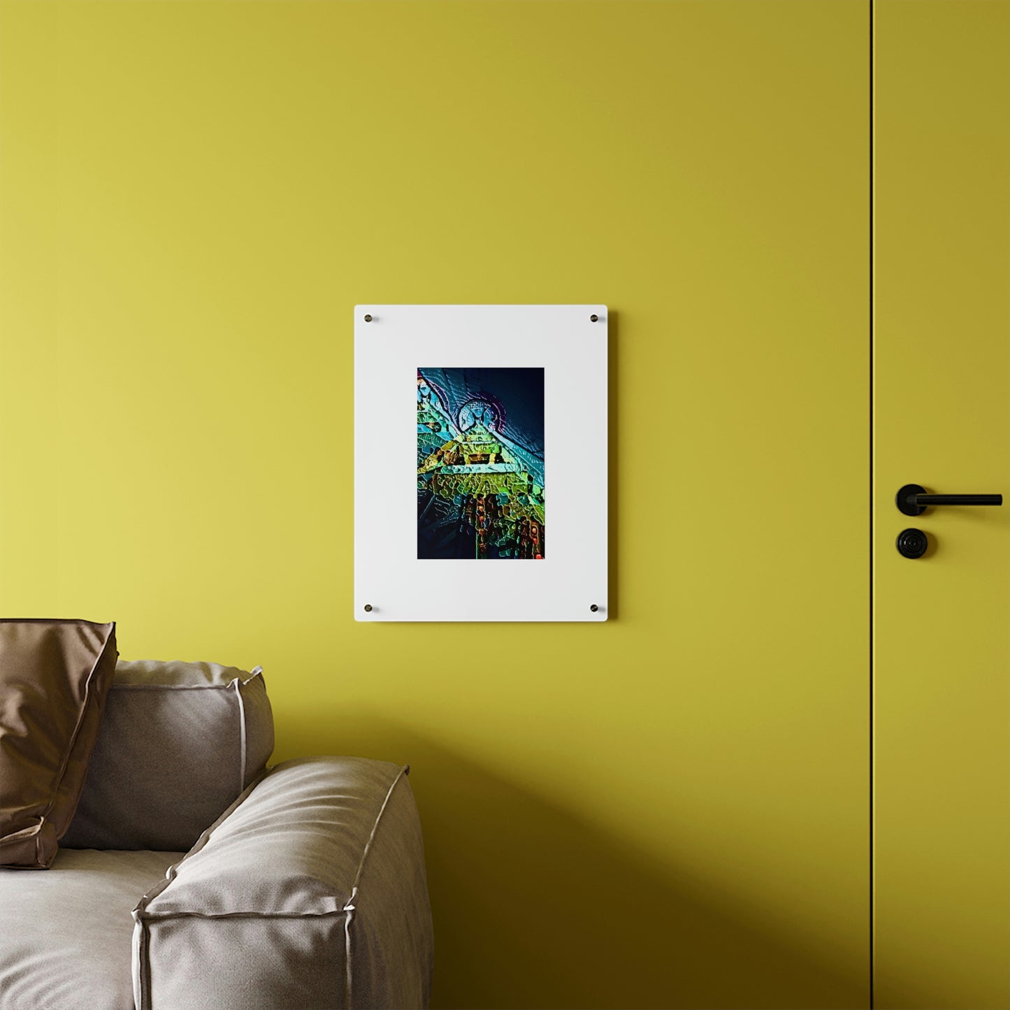Acrylic Wall Art Panels ... "Seattle's World Fair" ... Below Space Needle 'Looking Up' ... On A Very Rainy Morning (Father's Family Photo). ... Original ...