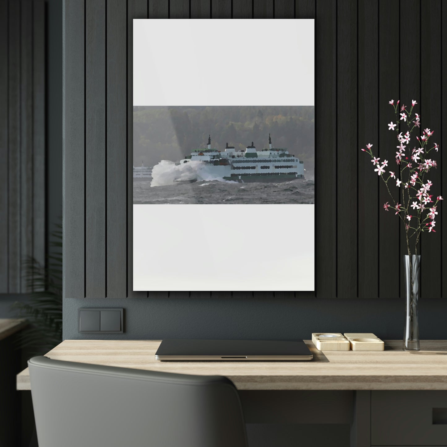 Acrylic Prints ... WADOT Ferry Crossing ... "A Very Rough Day" ... Mulkiteo Route ... Family Archives ... Early 1990's' ... Original Works ...