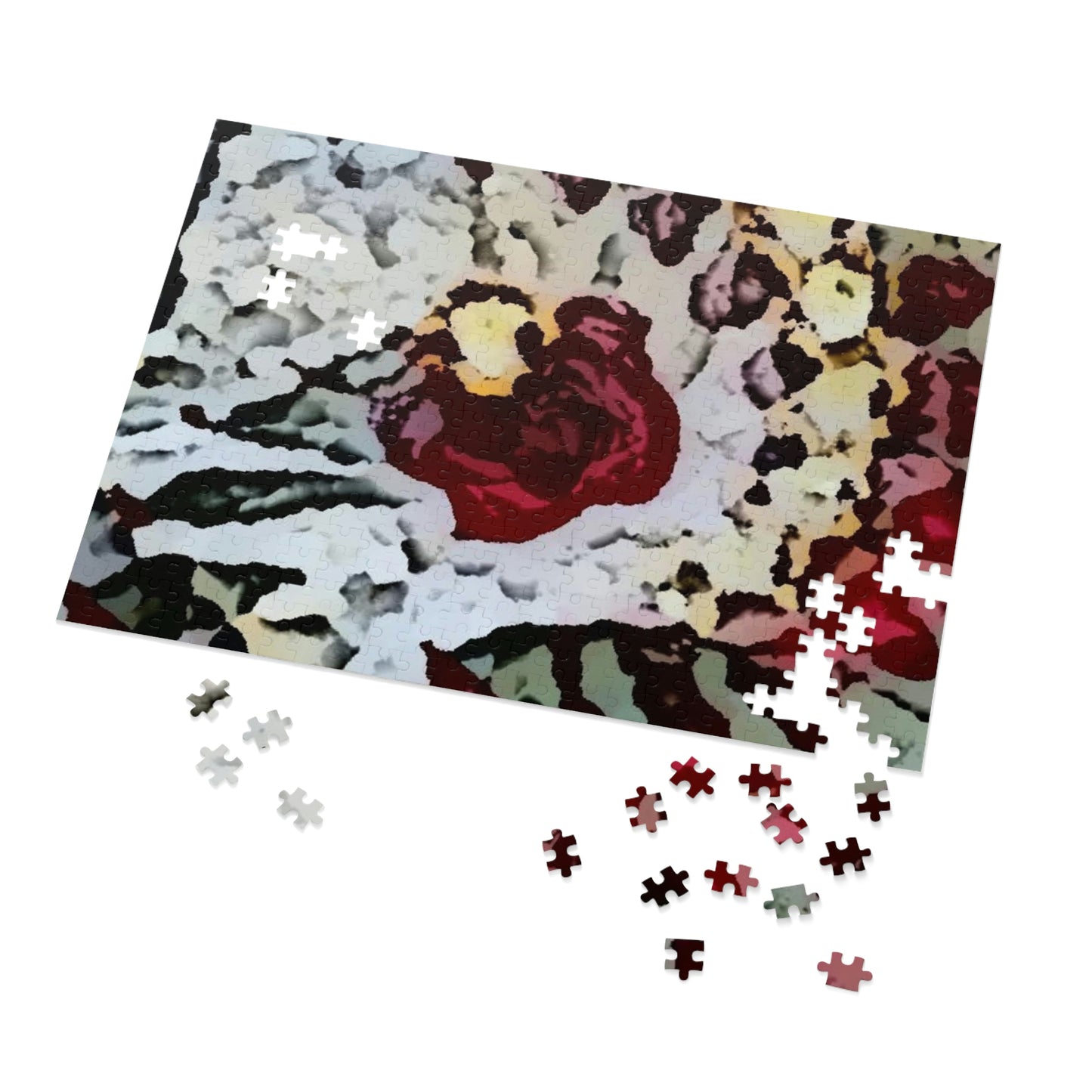 Jigsaw Puzzle (30, 110, 252, 500,1000-Piece) ... "A Friendly Flower" ... Pointsettia 'Pointing' ... Original Works ... (Supplied Photograph) ...