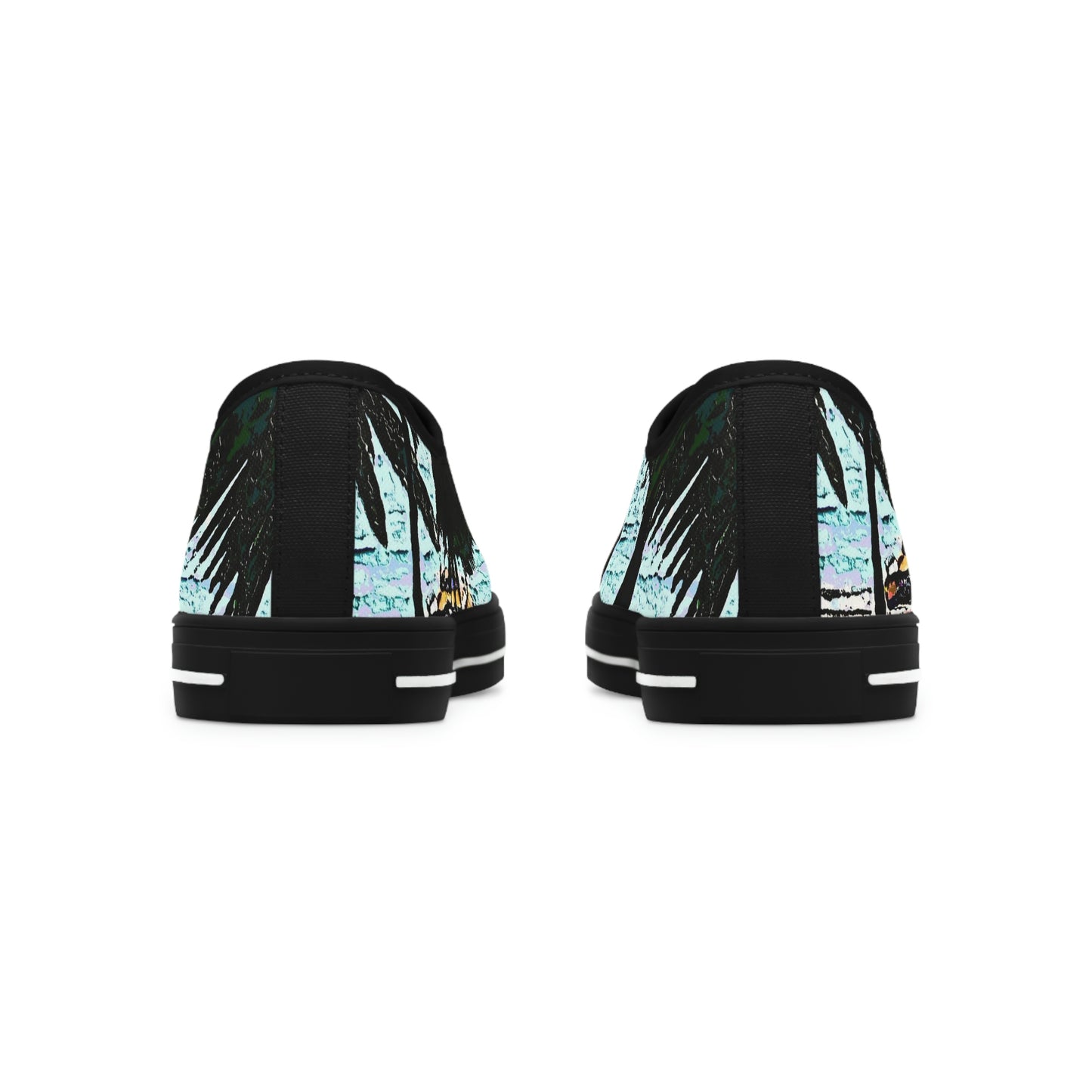 Women's Low Top Sneakers ... "A Beautiful Beach Amongst The Palms" ... The Outrigger Waikiki, Honolulu, Oahu ... Original Works ...