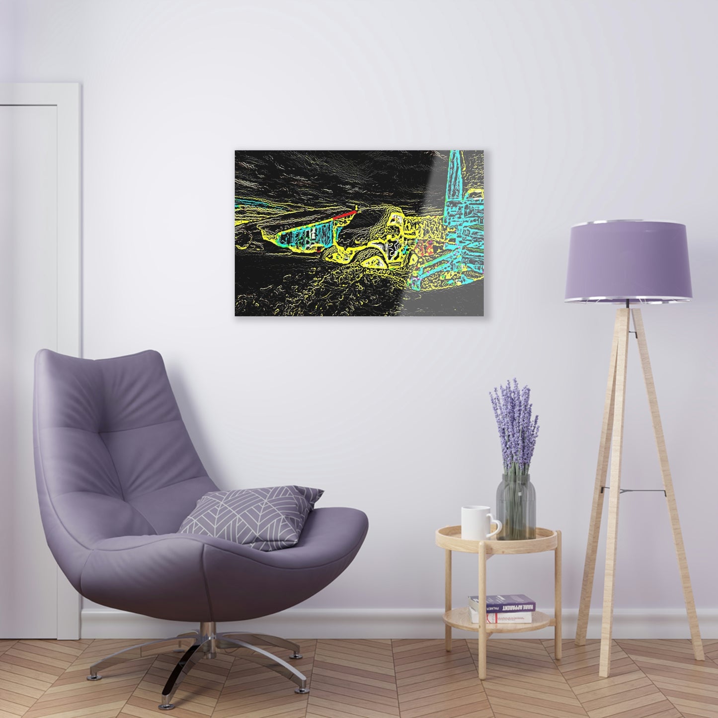 Acrylic Prints ... "Snow Vehicle In Snow Storm At-Rest" ... Circa 12Mar23 ... Central Idaho ... 18-Hours Rendering Time: Original Works ...