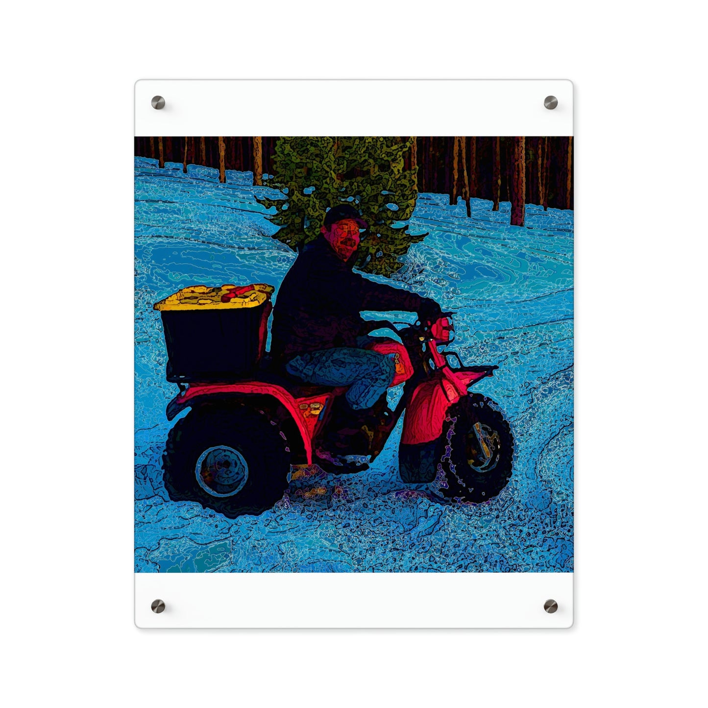 Acrylic Wall Art Panels ... There's 2-Wheelin ... There's 4-Wheelin ... 'And-Of-Course' ... "There's 3-Wheelin-In-The-Snow" ...  Original Works ...