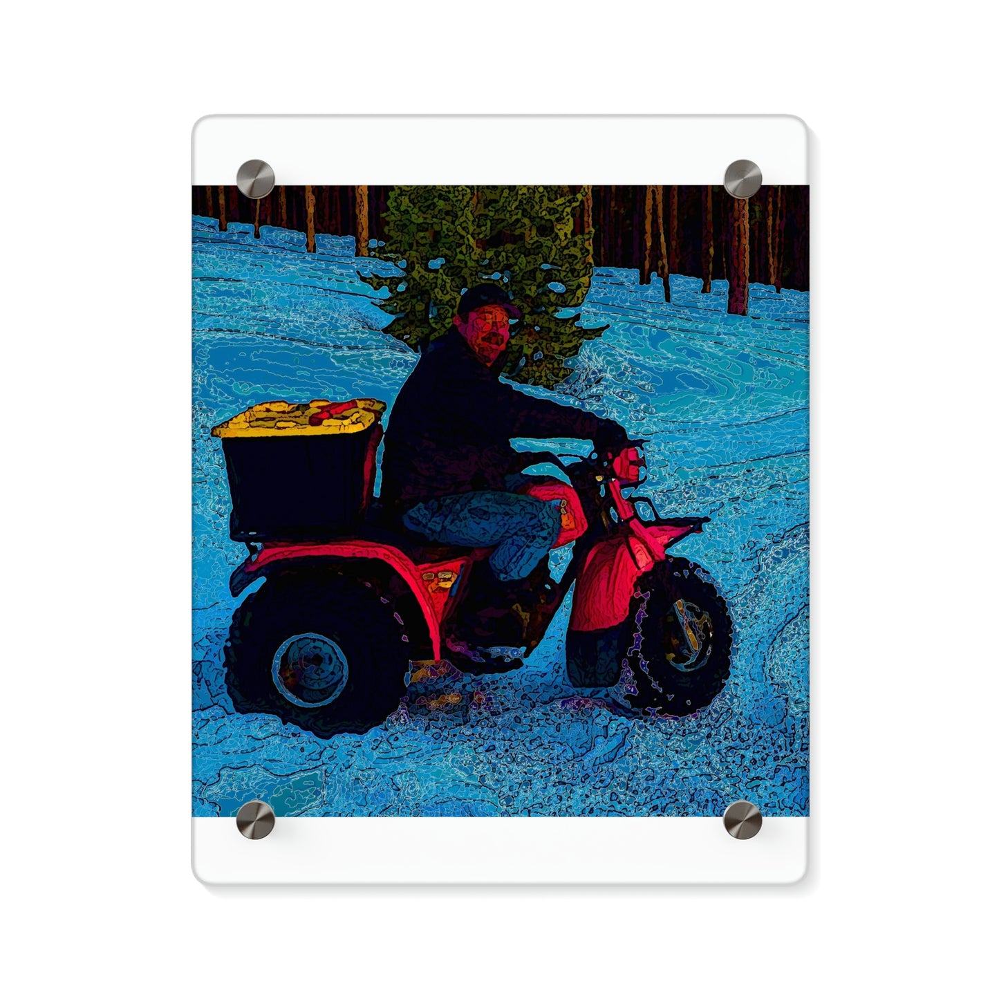Acrylic Wall Art Panels ... There's 2-Wheelin ... There's 4-Wheelin ... 'And-Of-Course' ... "There's 3-Wheelin-In-The-Snow" ...  Original Works ...