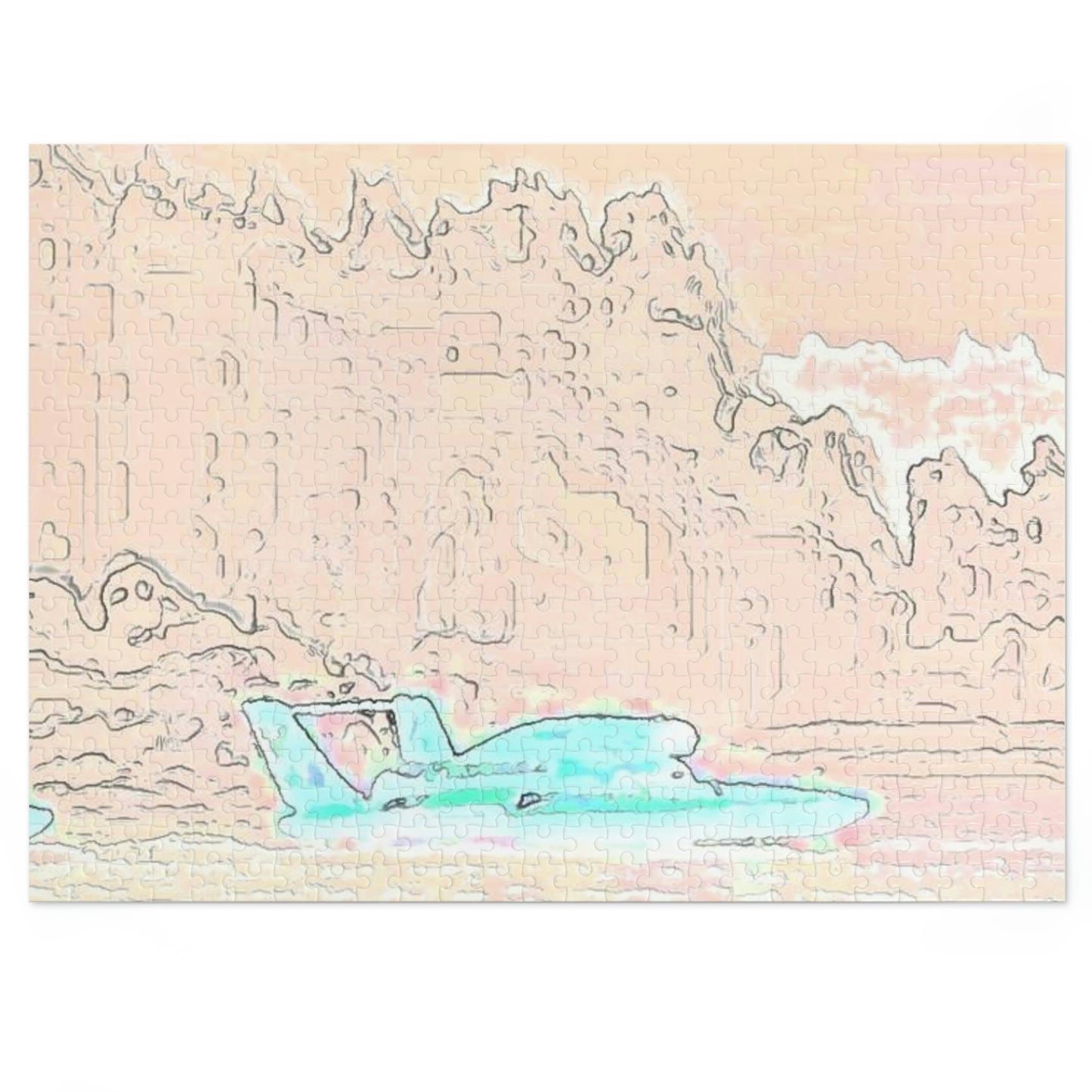 Jigsaw Puzzle (30, 110, 252, 500,1000-Piece) ...  Seattle Columbia Cup On Lake Washington ... "Dave Wilcox Heads For The Win" ... Associate Gift-Photo ... Original Works ...