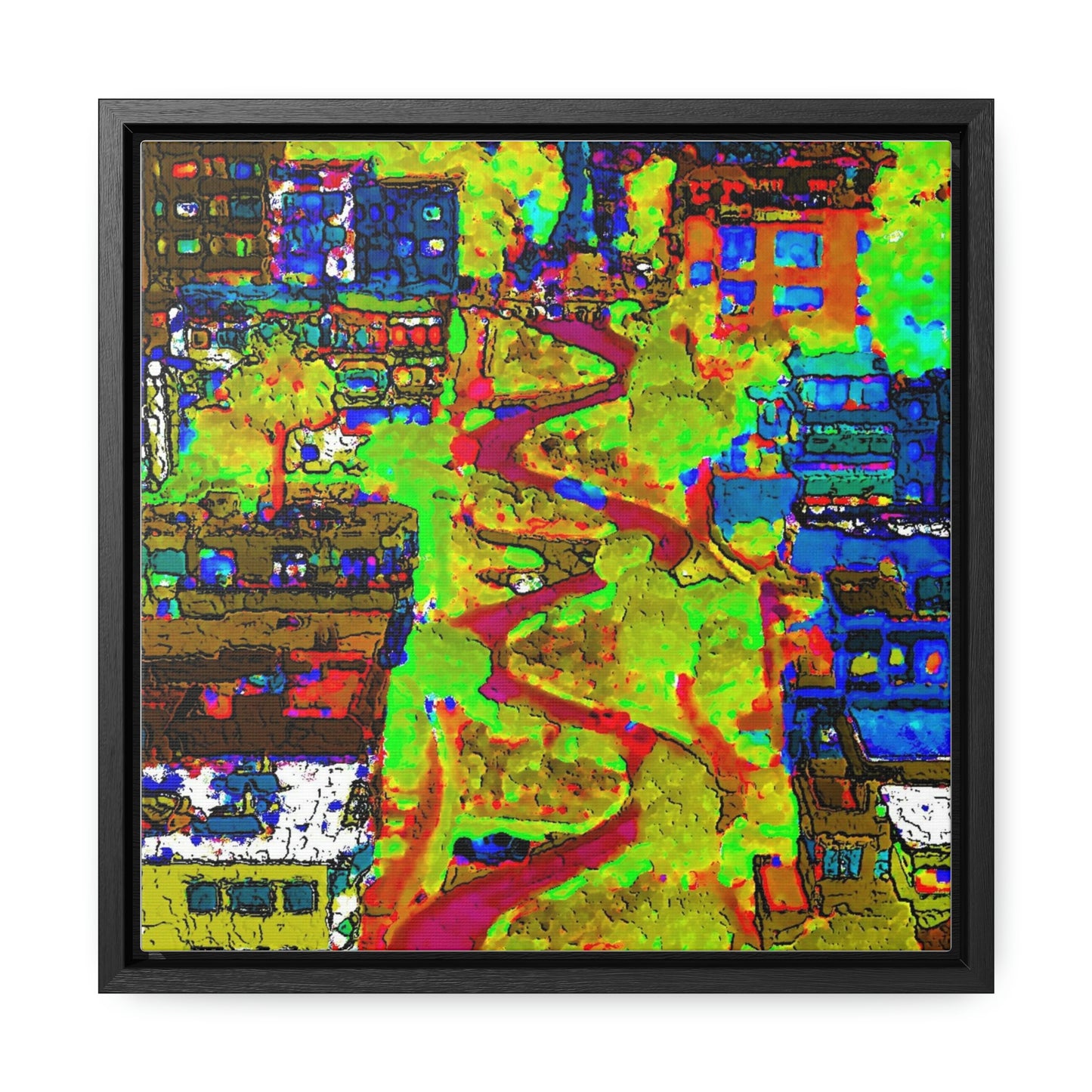 Gallery Canvas Wraps, Square Frame ... A Crazy Street ... 'Eight Winding Curve-Switchbacks' ... "Lombard Street, San Francisco, CA' ... Family Archives: 1970's ... Original Works ...