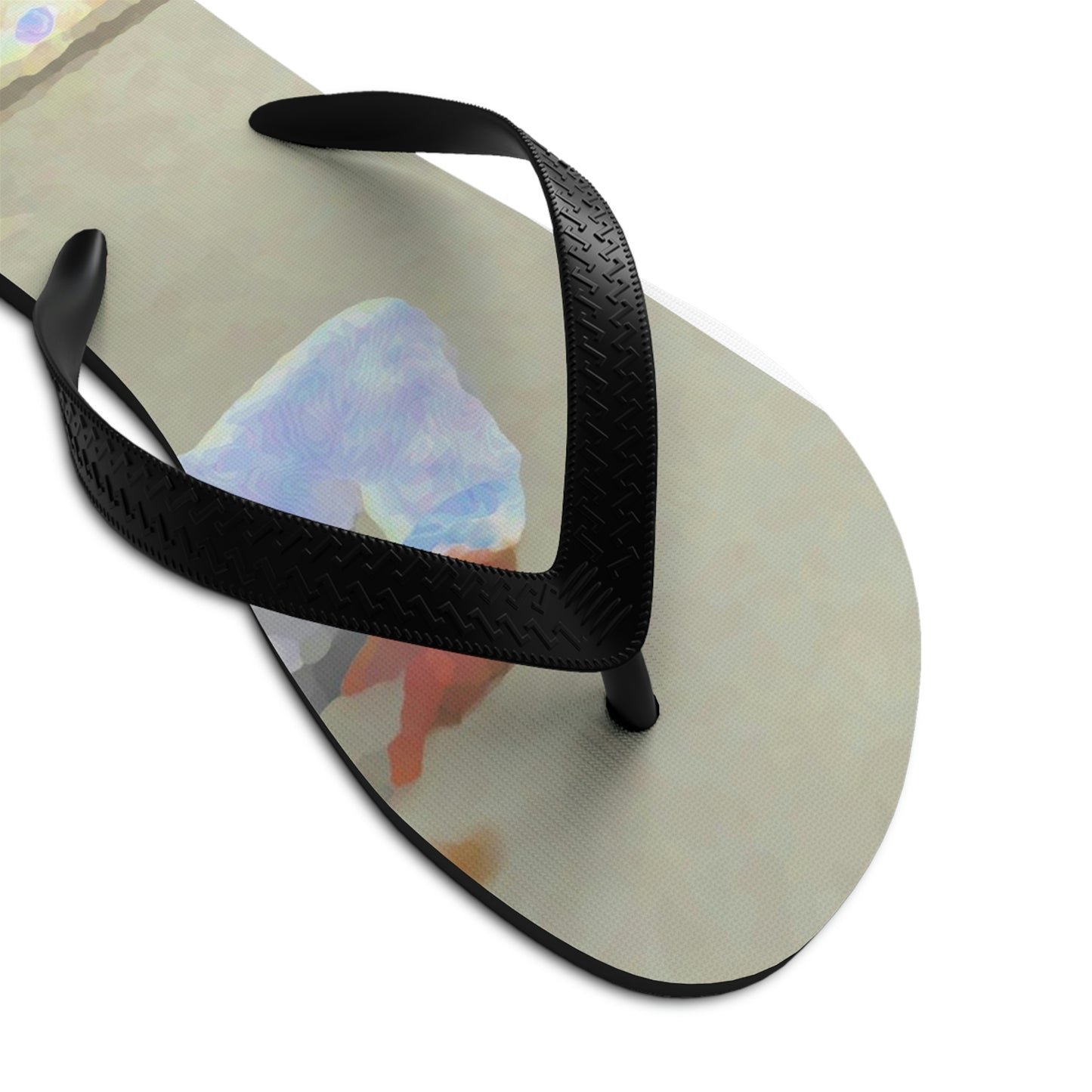 Unisex Flip-Flops ... "Here's To You Friends & Associates" ... Geting-Er-Done ... Idaho / Washington Border (Lewiston, ID - Clarkston, WA) ... Original Works: Rendering Time: 8 Hours ...