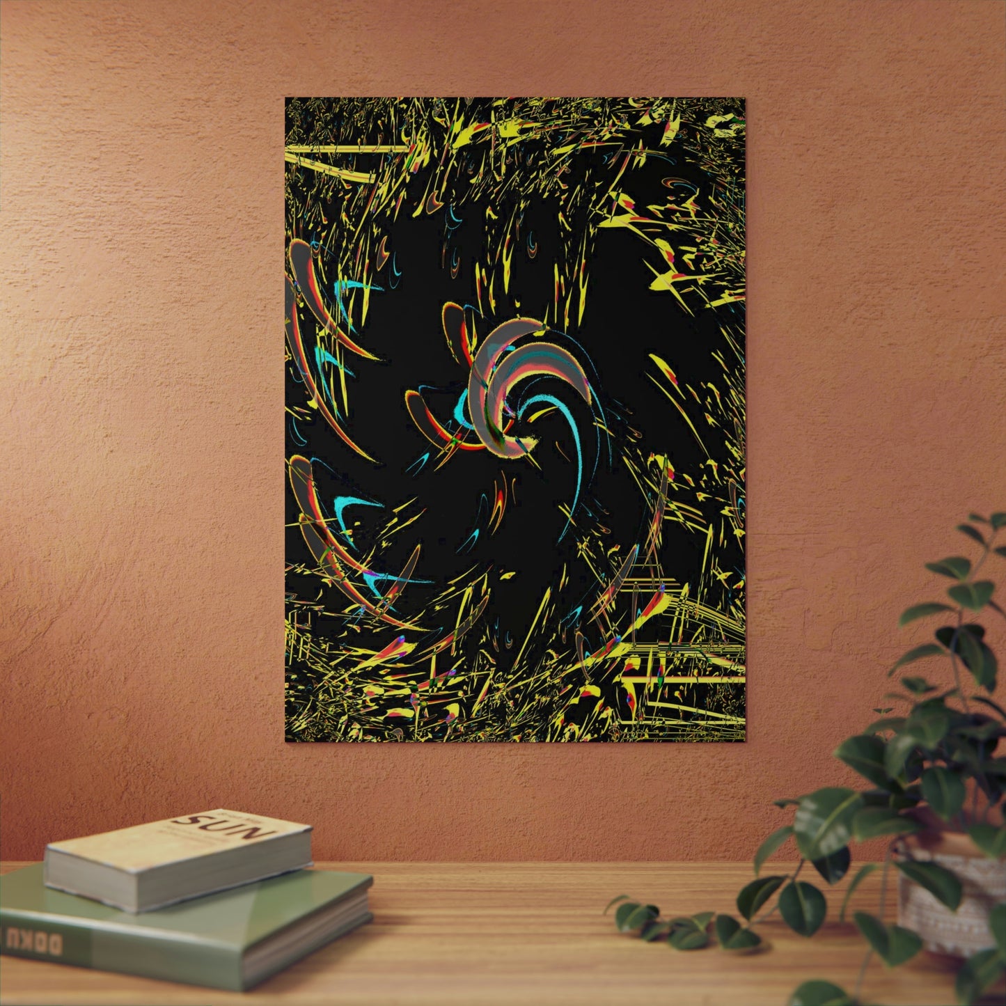 Aluminum Composite Panels ... "Waning 1/8 Moon" ... Central Idaho ... Late-Autumn 2021 ... Renedering Time: 18 Hours ... Original Works ... Mandelbrot & Julian Fractals & Illusions ...